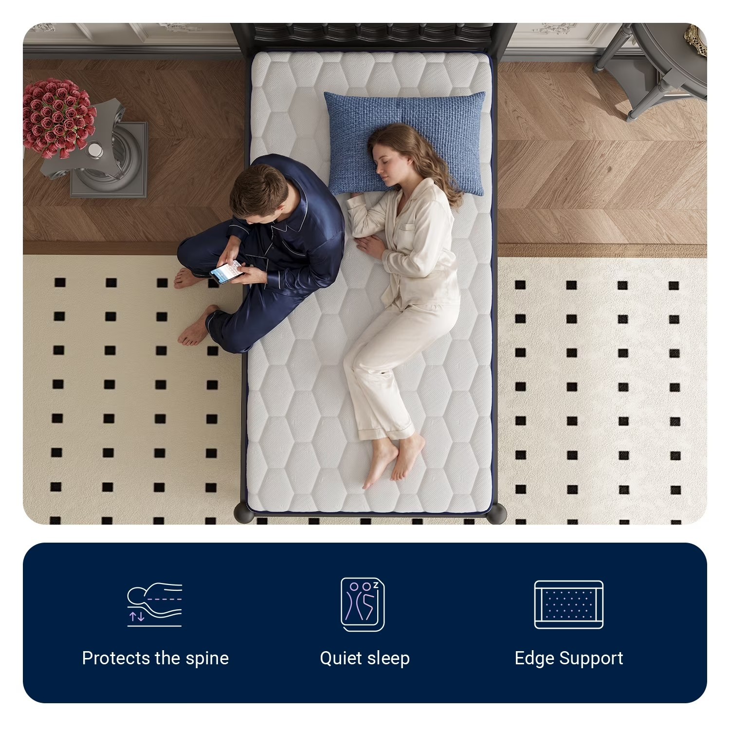 Avenco Pearl 6″ Twin Size Medium Adult Supportive Innerspring Mattress
