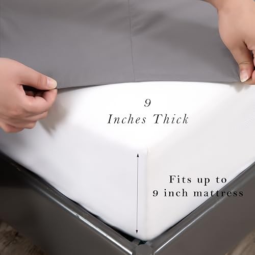 Fitted Sheets Only 31×75 Inches, 2 Pack Super Soft 31″ x 75″ Light Grey 2 Pack