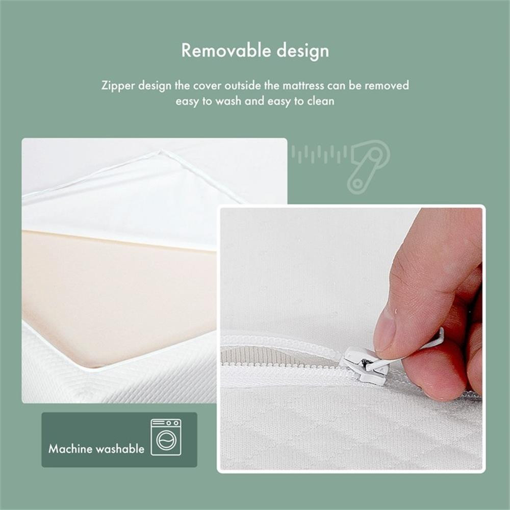 Pemberly Row 6″ Fabric Memory Foam Certified CertiPur Full Mattress in White