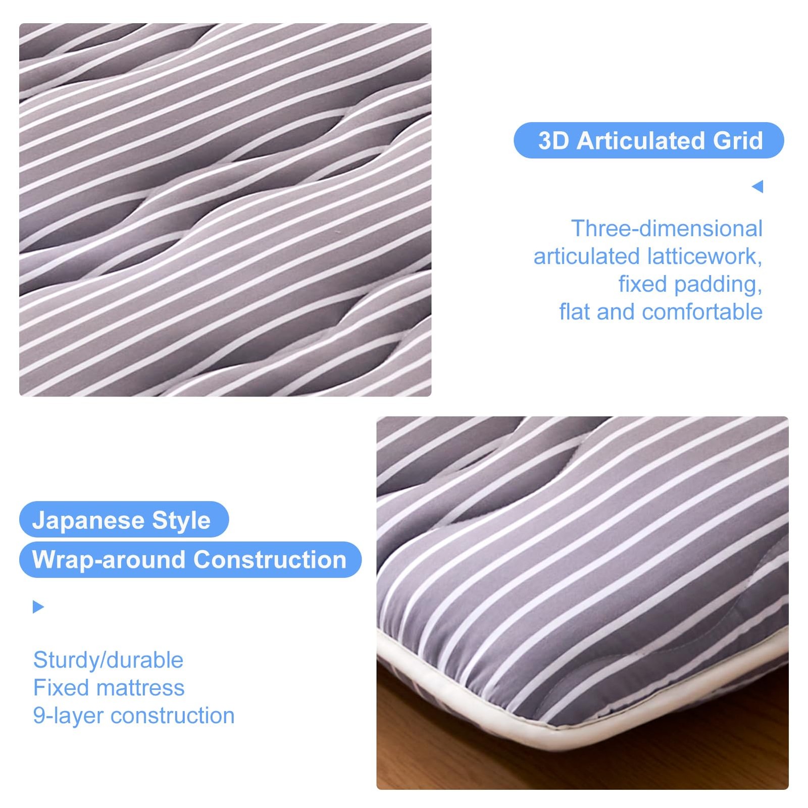 Premium Foam Japanese Floor Mattress Futon Mattress,100% High Density Comfort…