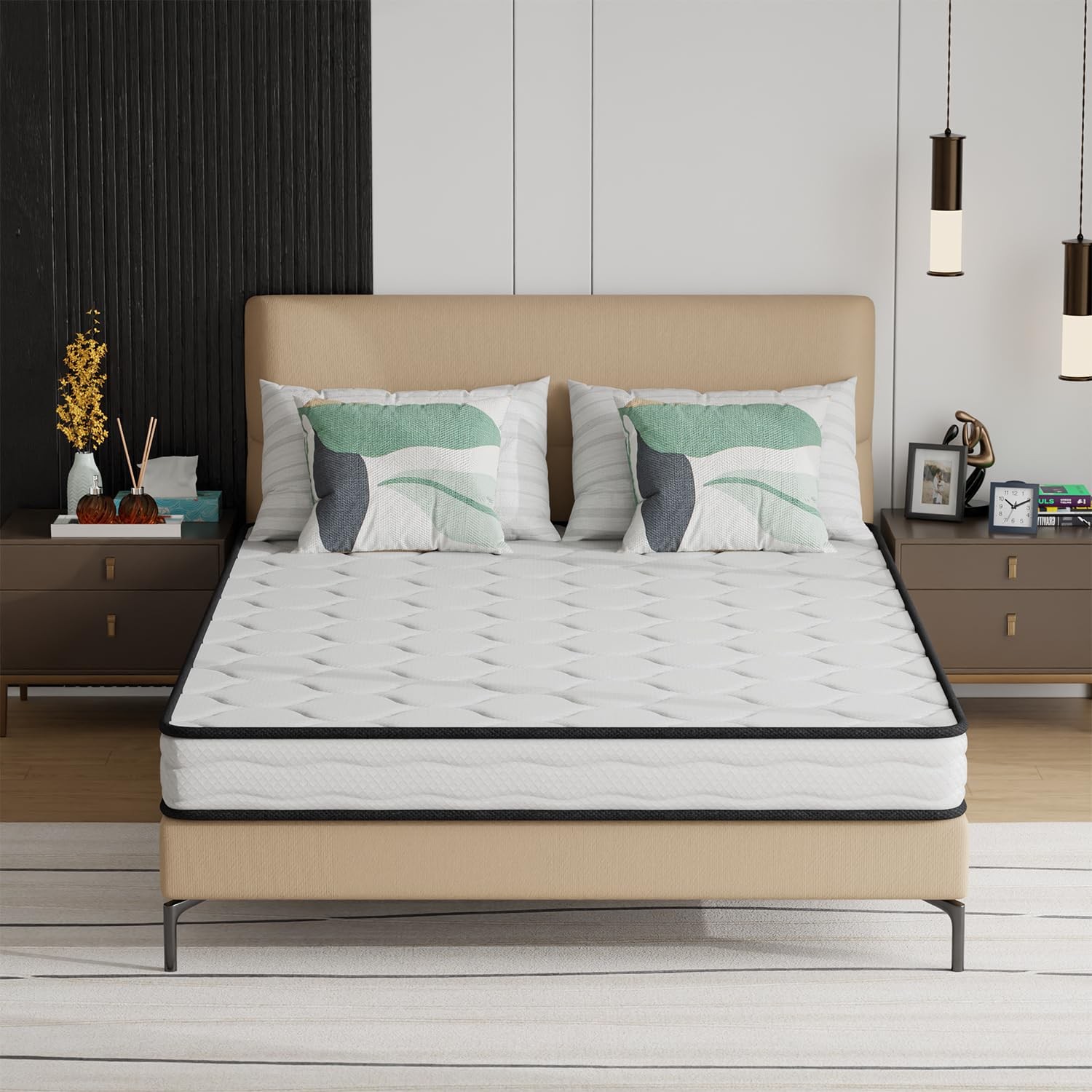 Colchon Full Size 6 Pulgadas De Muelles y Espuma Para Adultos Niños En Oferta