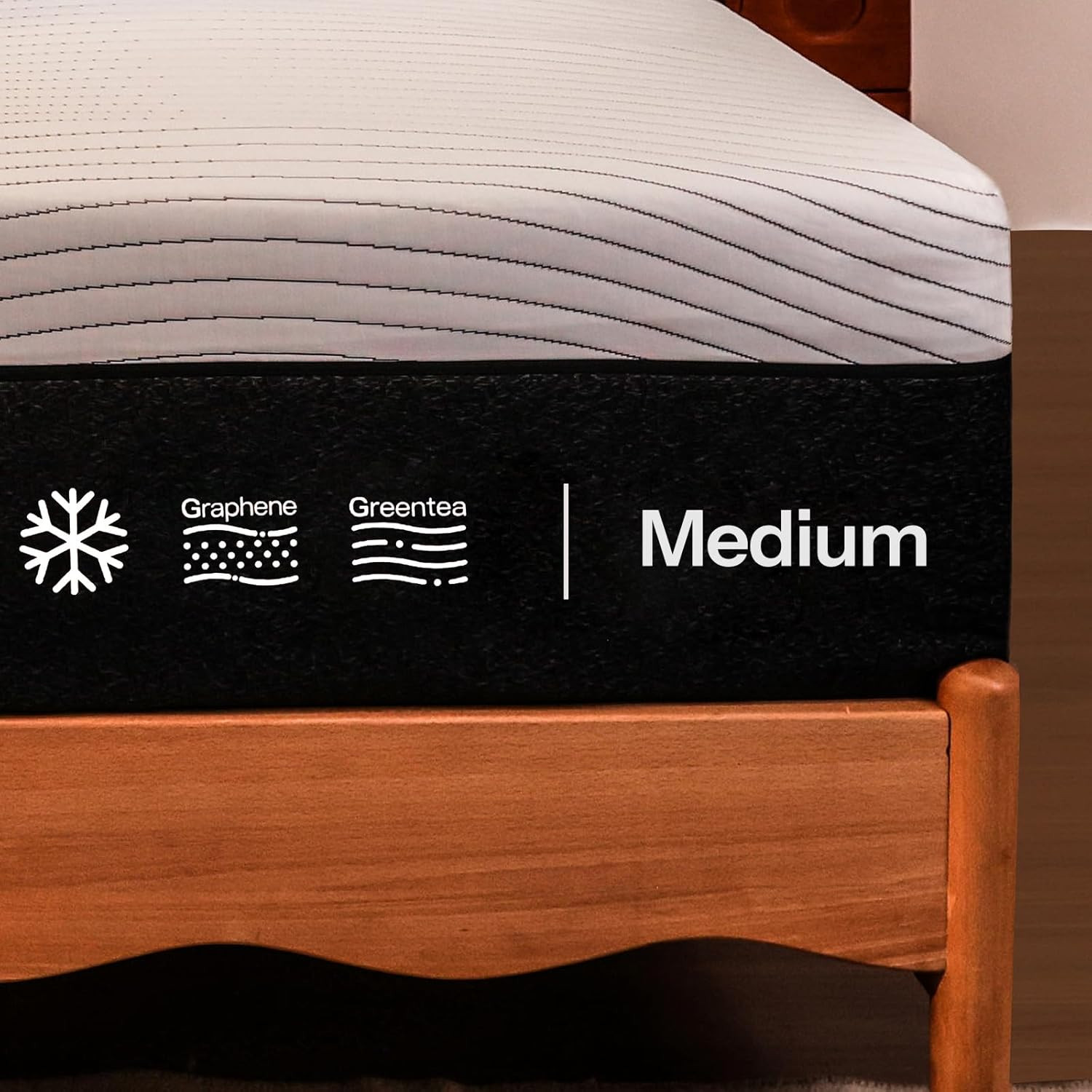 12 Inch Queen Mattress,Made in USA, Cooling Top Layer,Graphene & Green Tea Gel C
