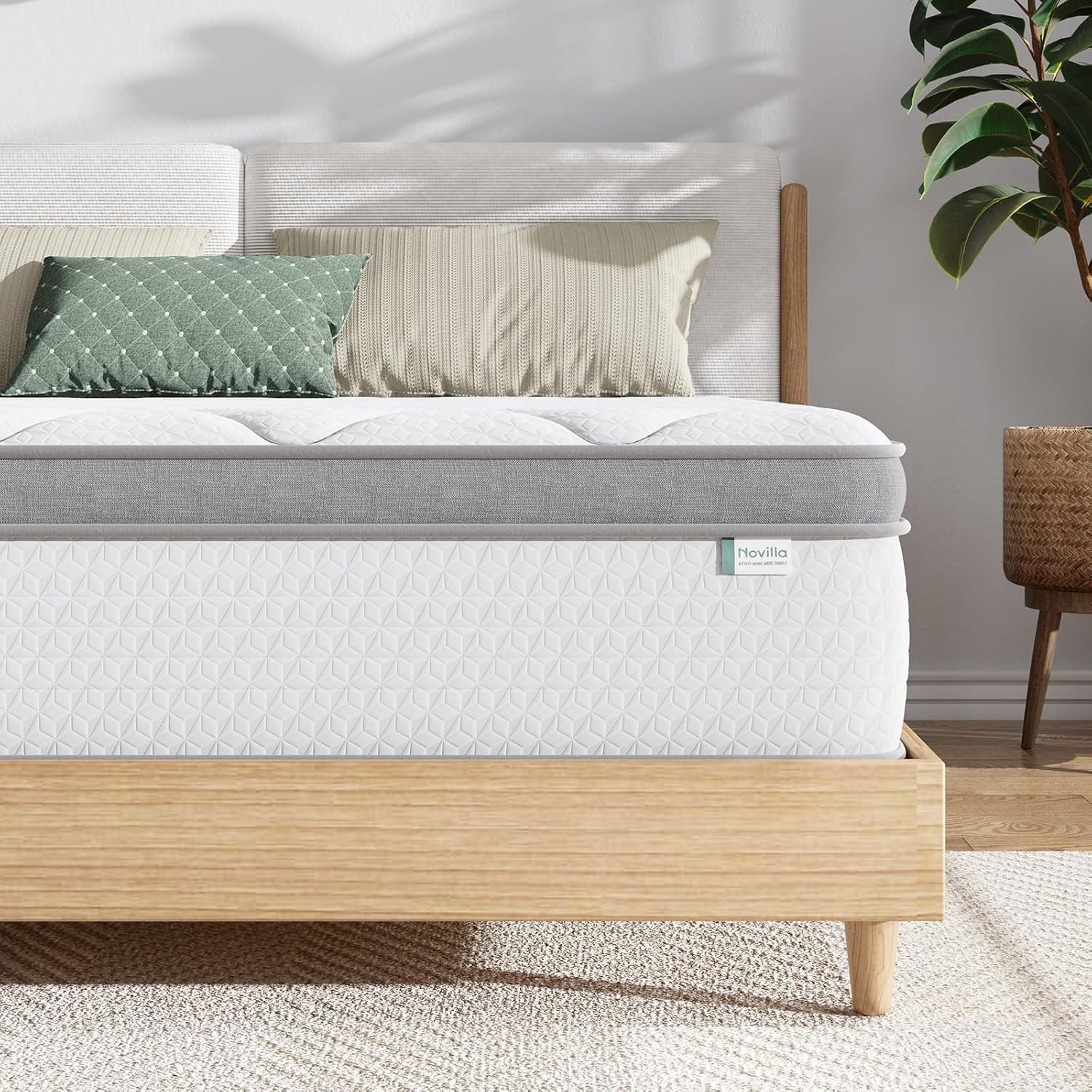 Twin Mattress 10 Inch Twin Hybrid Mattress Kids Pocket Innerspring Pillow Top