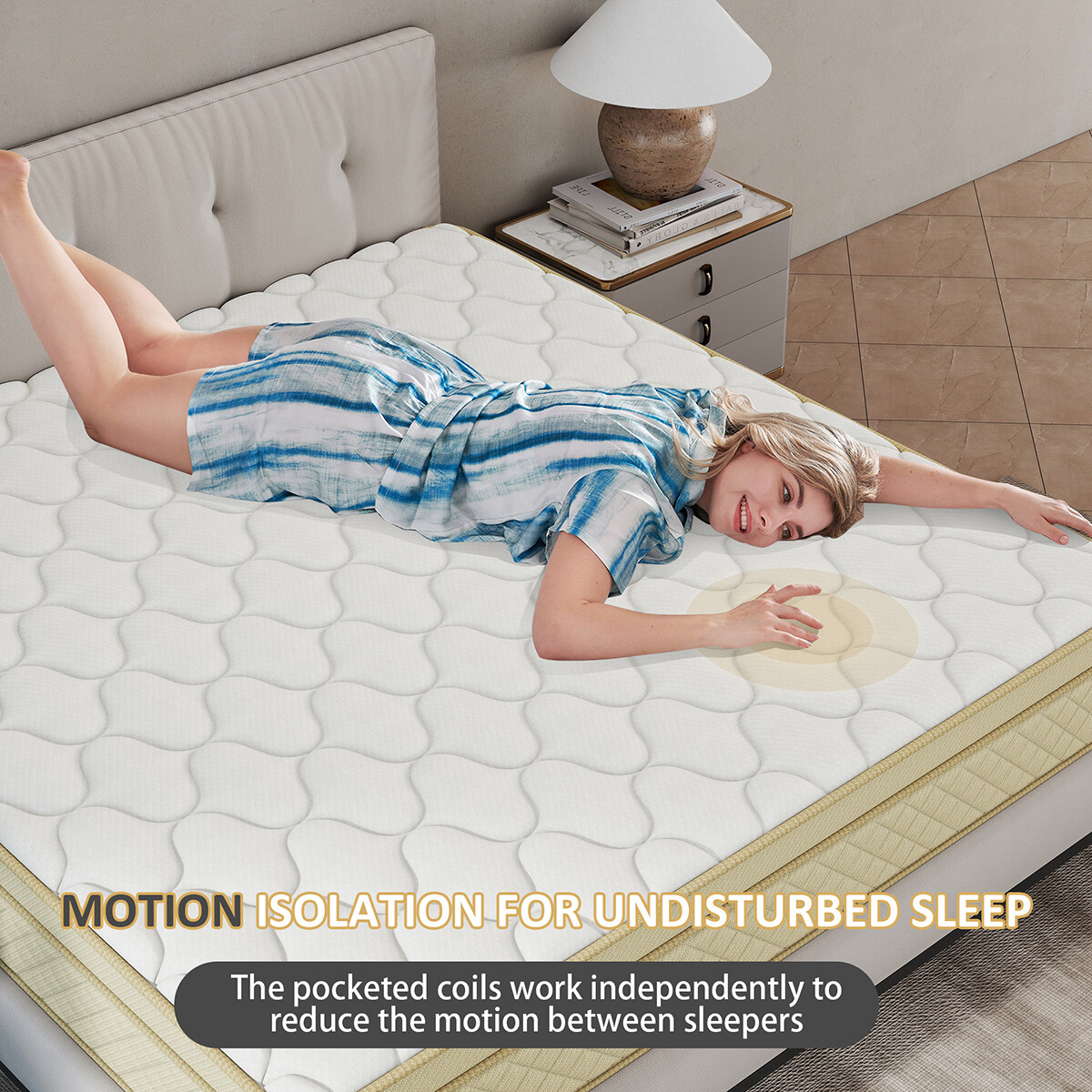 12″14″ Gel Memory Foam Mattress Hybrid Spring Twin Full Queen King Size In a Box