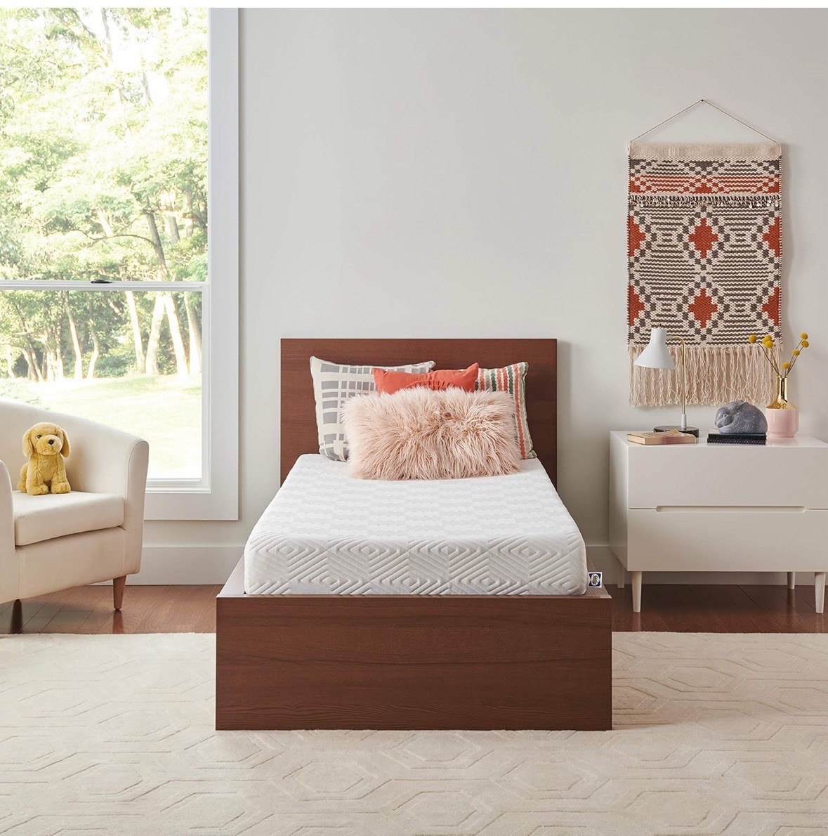 Sealy 8″ Medium-Firm Memory Foam Mattress w/CopperChill Technology, Twin, White