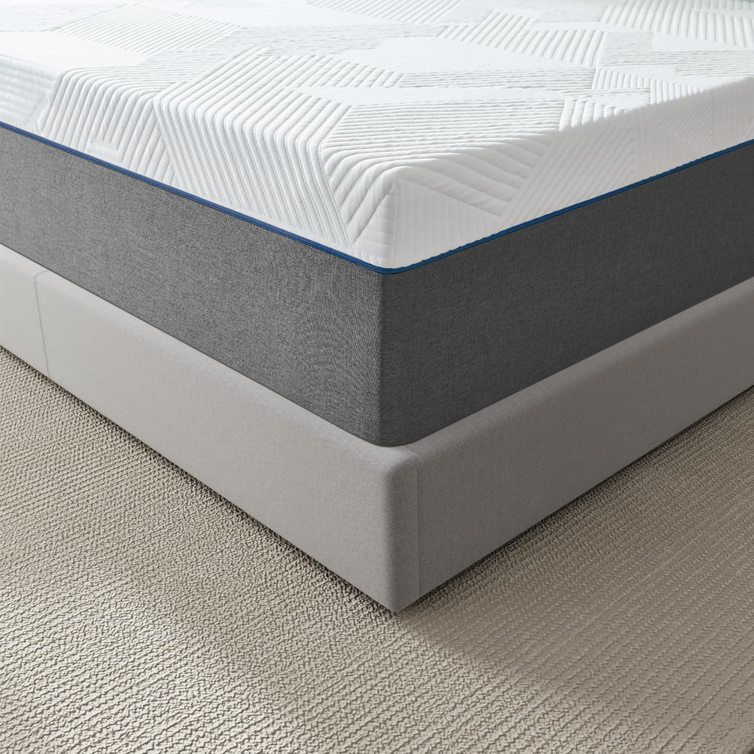 12″ Memory Foam Mattress in a Box – Medium Firm, Pressure Relief, Dark Gray