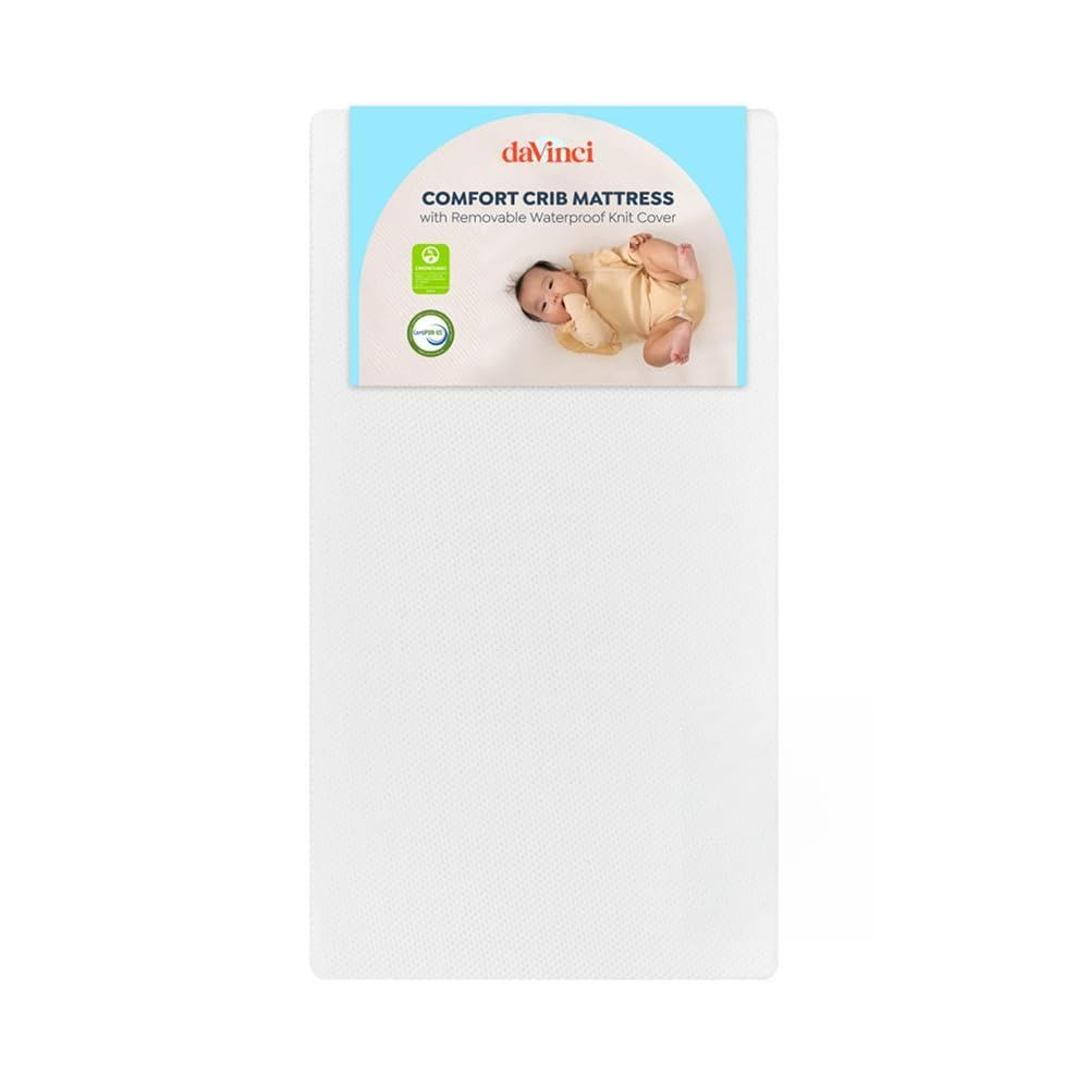 Comfort Crib Mattress, Firm Support, Lightweight, Removable Cover, Greenguard Go