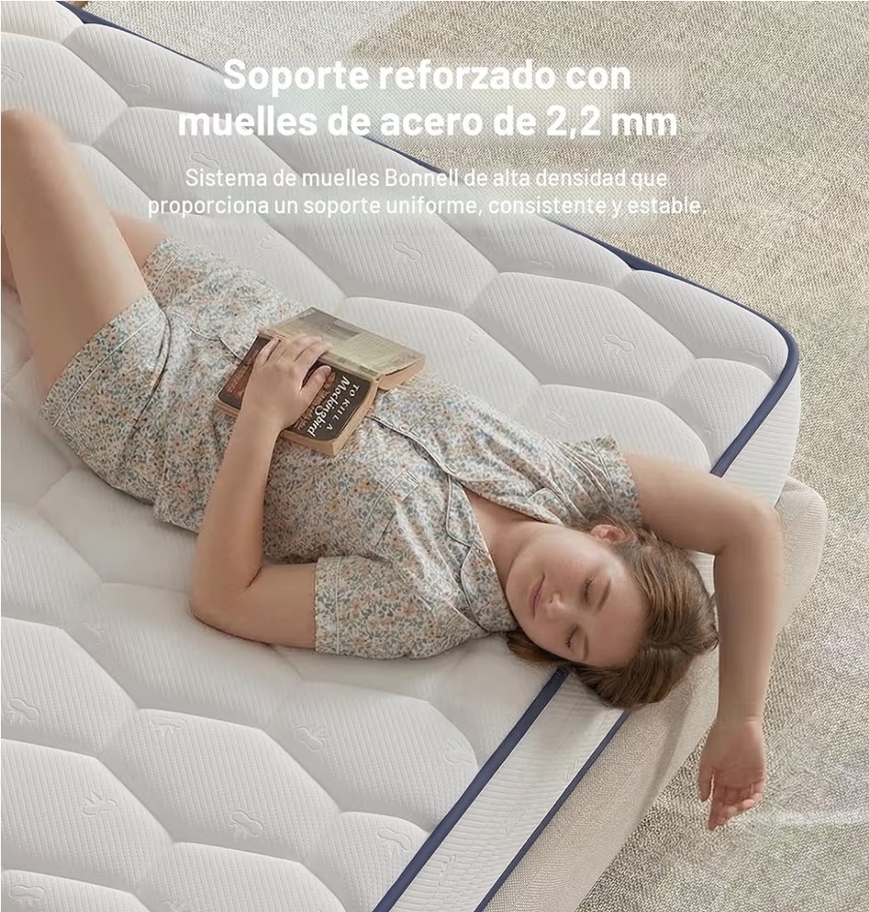 6 Inch Twin Mattress,Bonnell Spring Hybrid Mattresses for Spine Support & Coo…