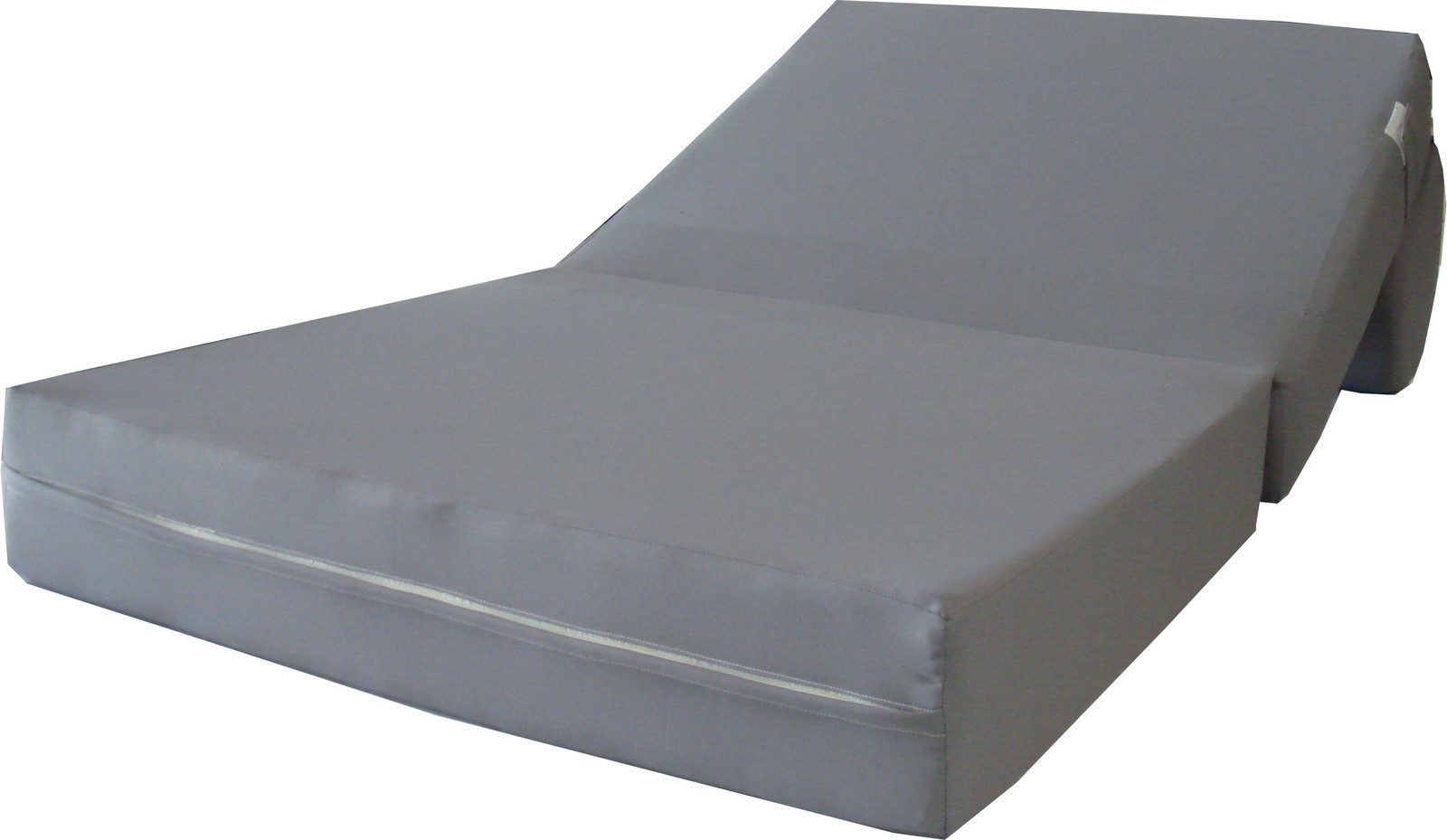 Gray 6 x 36 x 70 Twin Sleeper Chair Folding Foam Bed, Foam Density 1.8 lbs
