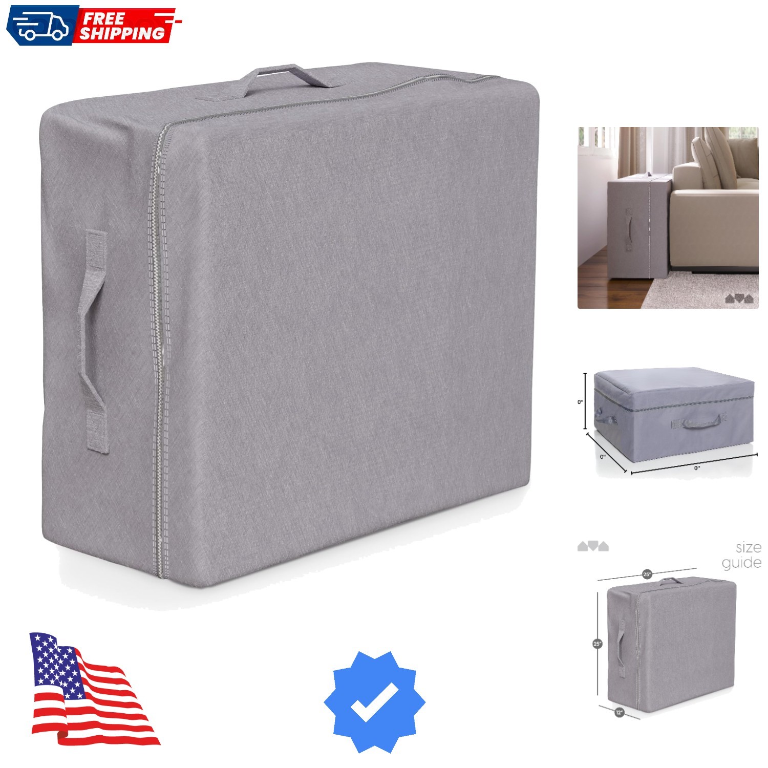 Carry Case for the Tri Folding Mattress Space Saver Single Size 75″ x 25″ x 4…