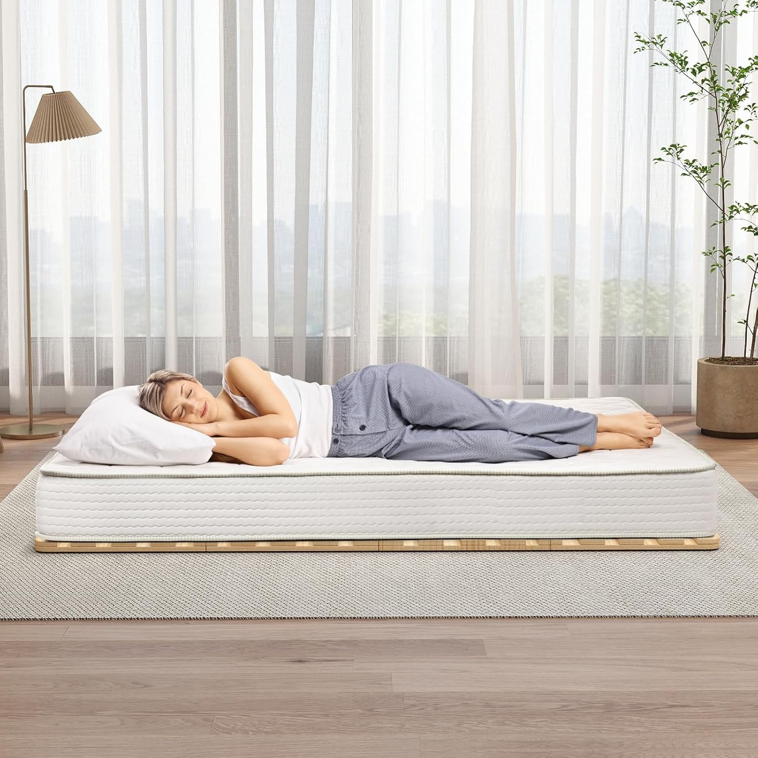 Solid Pine Wood Foldable Slatted Bed, Japanese Tati Floor Bed
