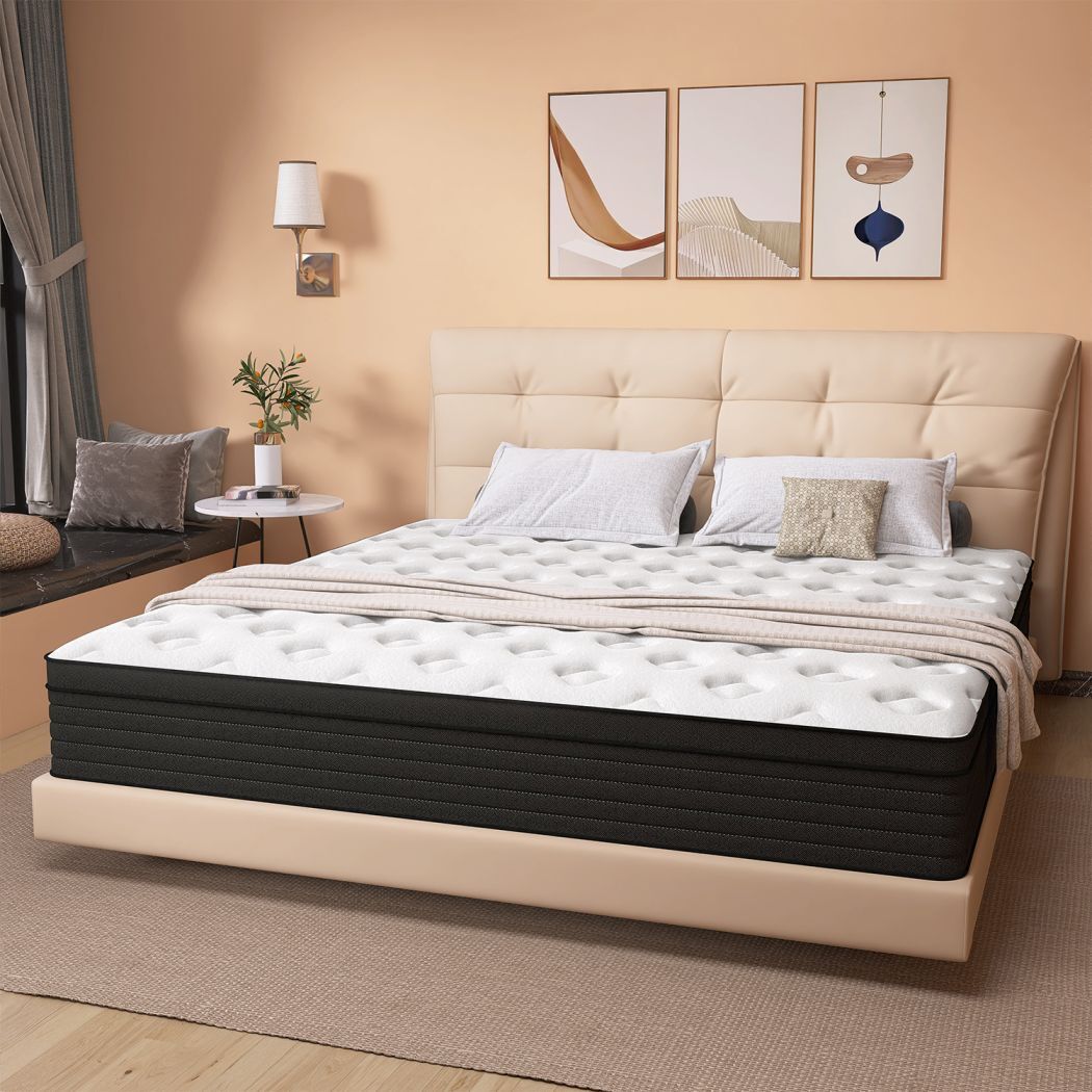14″ Queen Size Hybrid Memory Foam Mattress in a Box,Pocket Spring Medium Firm