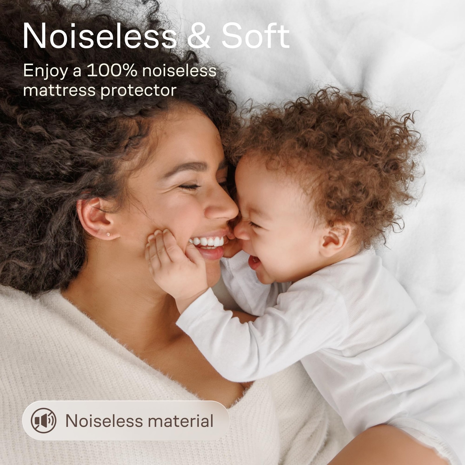 Niagara Cotton Mattress Pad Twin 39×75 – Non Noisy Cooling Twin, White