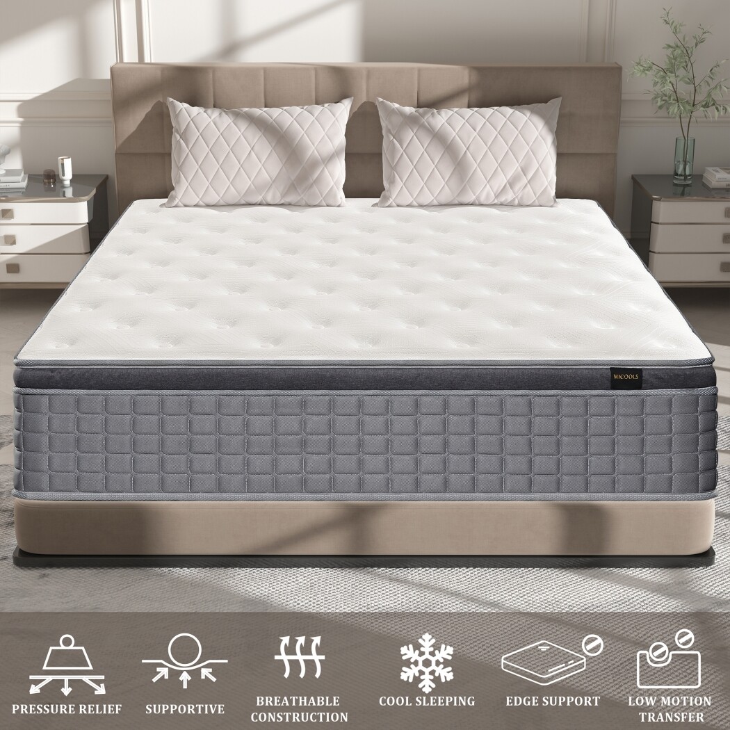 14″ 12″ Twin Full Queen King Hybrid Mattress in A Box Spring Gel Memory Foam Bed