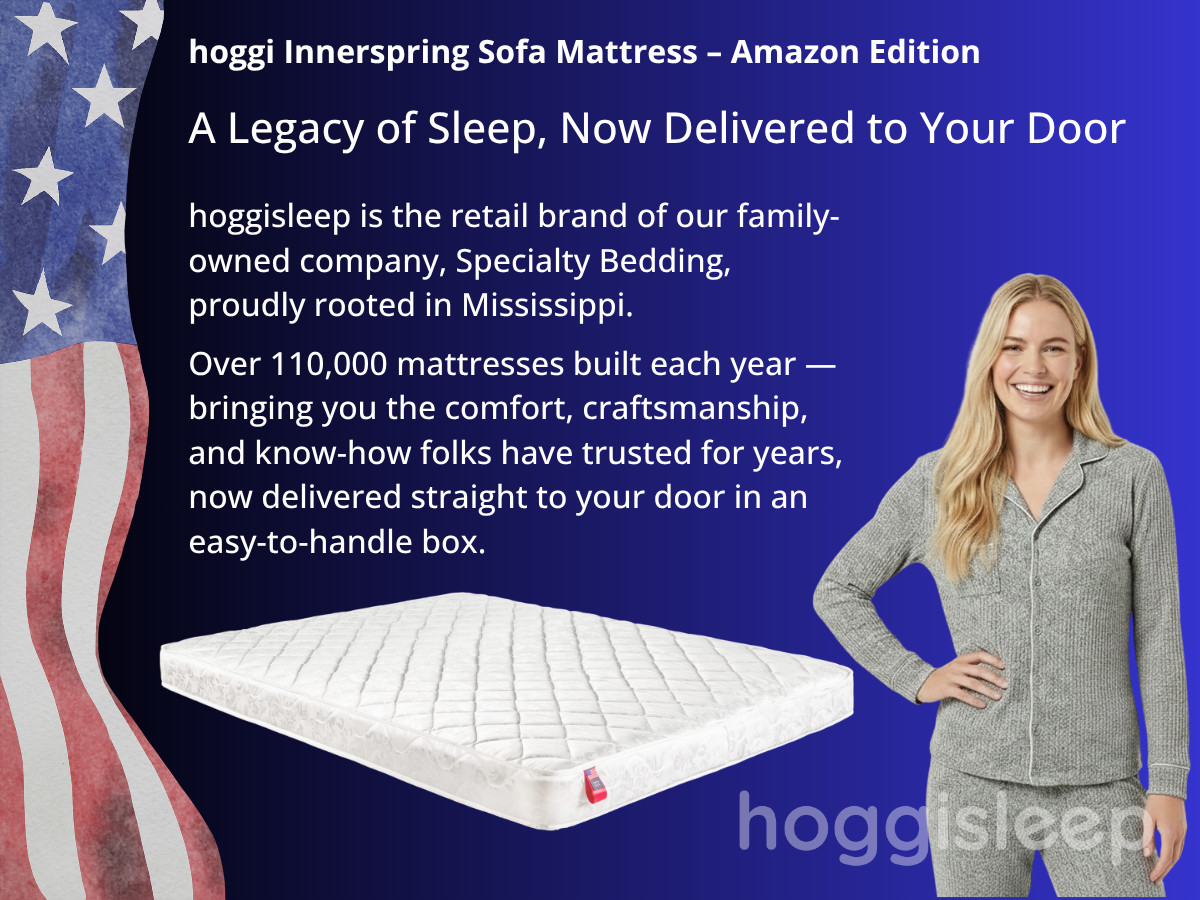 5″ Sleeper Sofa Innerspring Mattress – Sizes: Queen, Full, Three-Quarter, Single