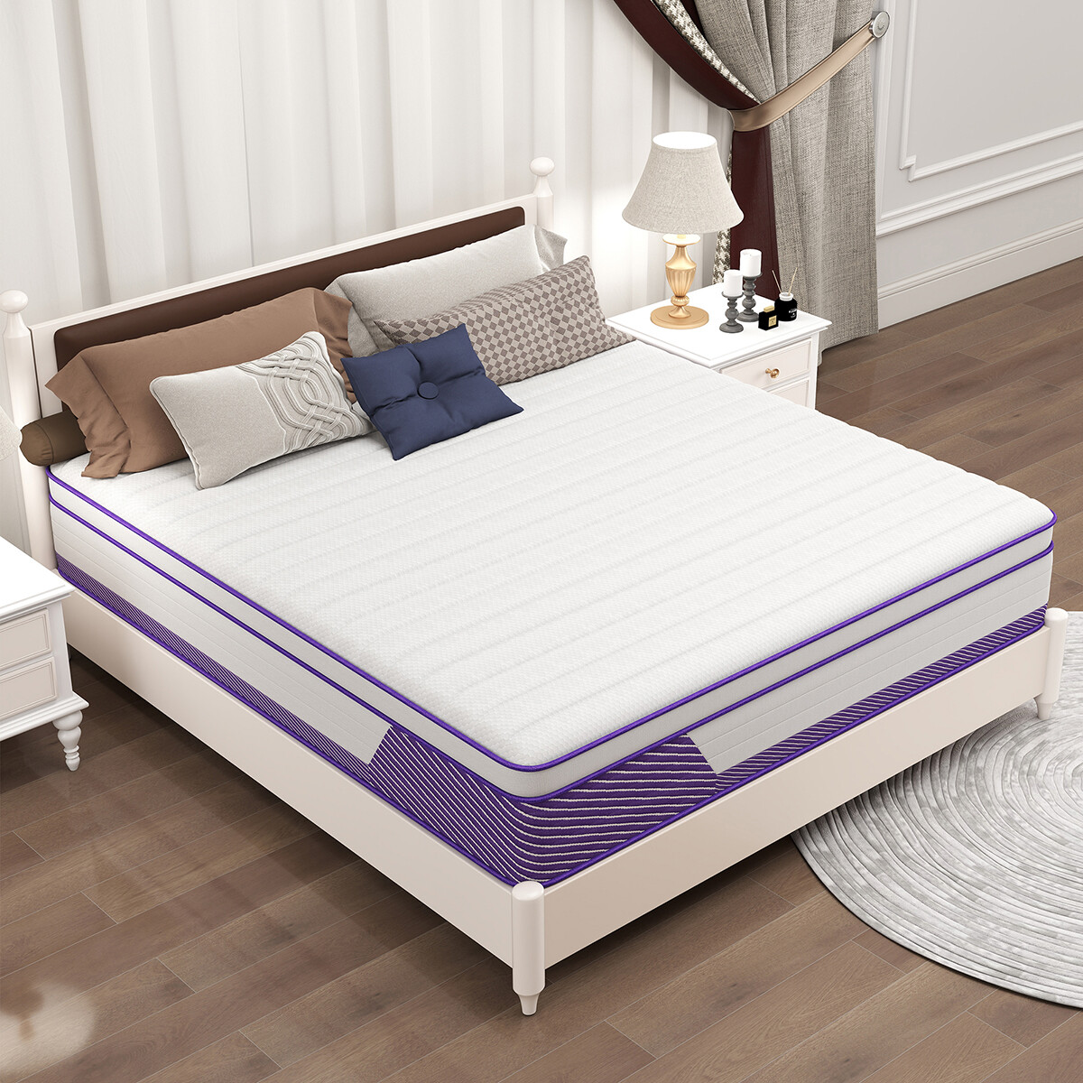 12/14 Inch Mattress Memory Foam InnerSpring Twin Full Queen King Size In A Box