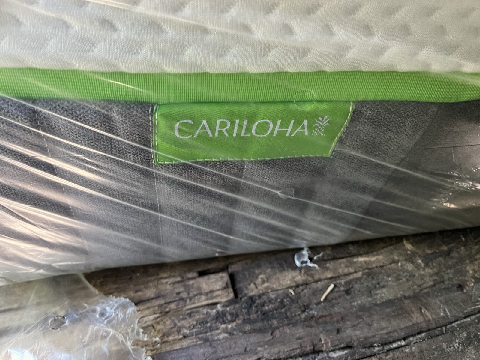 Cariloha King Memory Foam Mattress Medium Firm Breathable White/Gray/Green