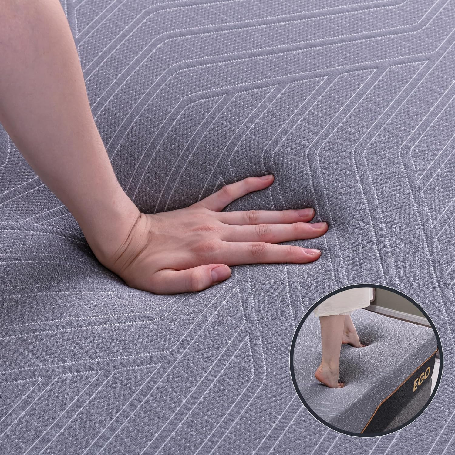 Copper Gel Memory Foam Mattress, 14 Inch Cal King Size Memory Foam Mattress, Cer