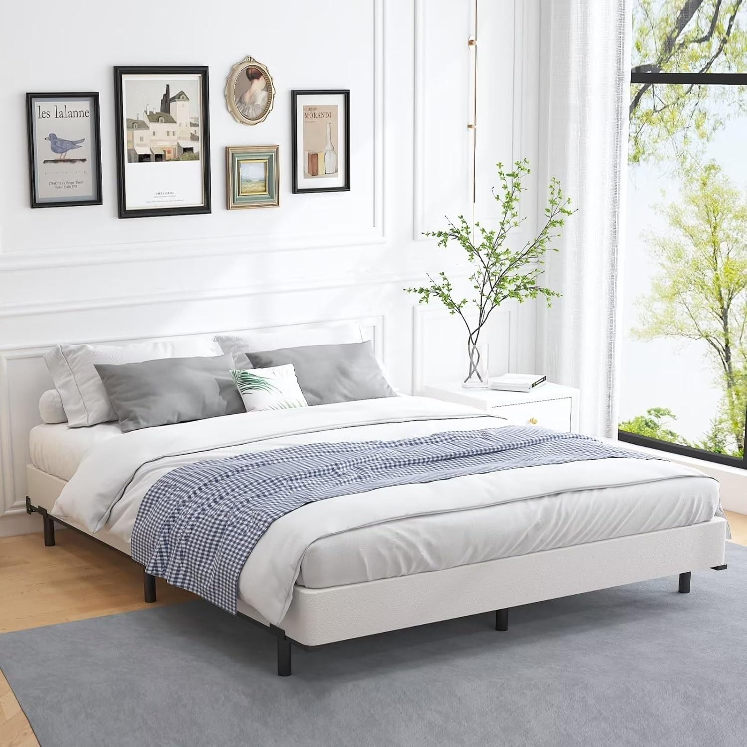Sturdy 5 Inch Heavy Duty Box Spring, Non-Slip Foundation for Queen Mattresses