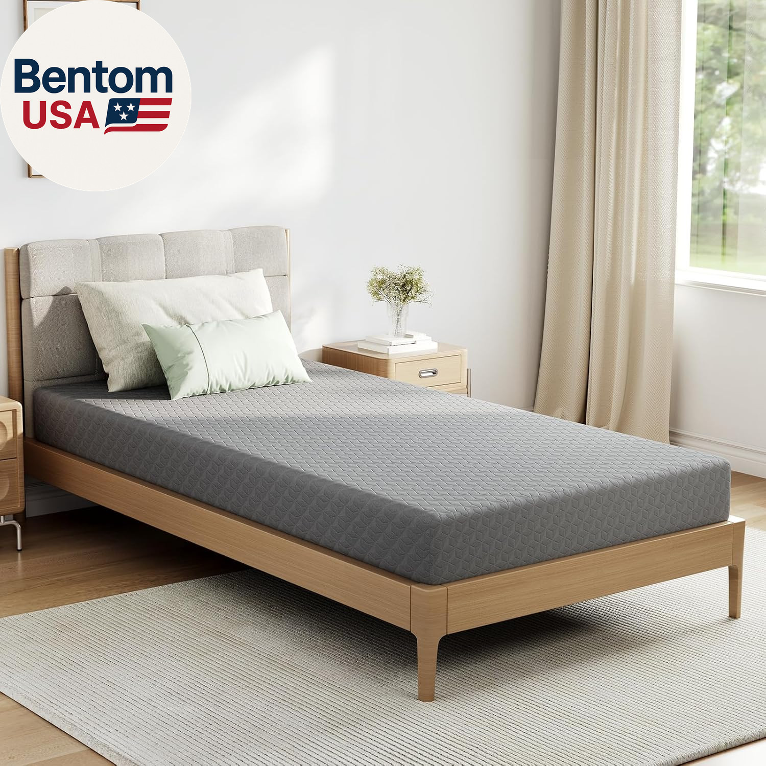 Twin Mattress for Kids, 5 Inch Twin Size Mattresses with Gel-Infused Memory Foam