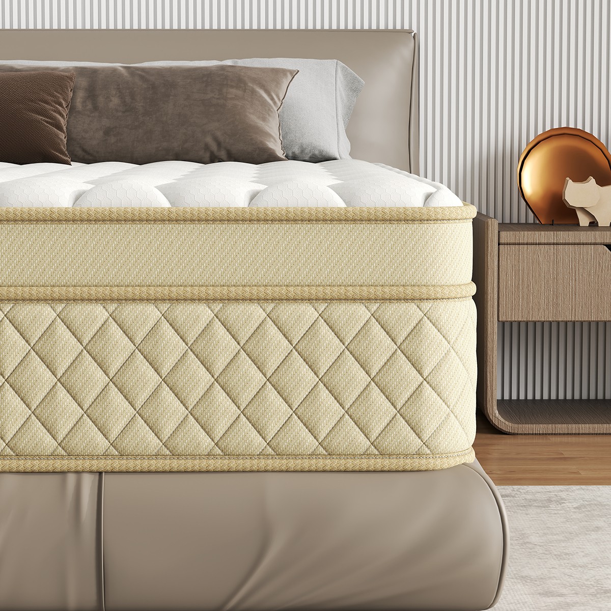 14 Inch Queen Size Hybrid Mattress Gel Memory Foam Pocket Springs Medium Firm