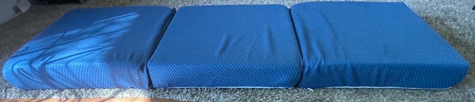 GranRest OLW04TM02S 4 in. Tri Folding Memory Foam Mattress – Blue