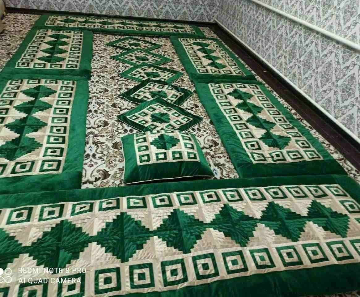 Soft Cotton Mattress Uzbek National Floor Mattress (Kurpacha) with Pillows Home