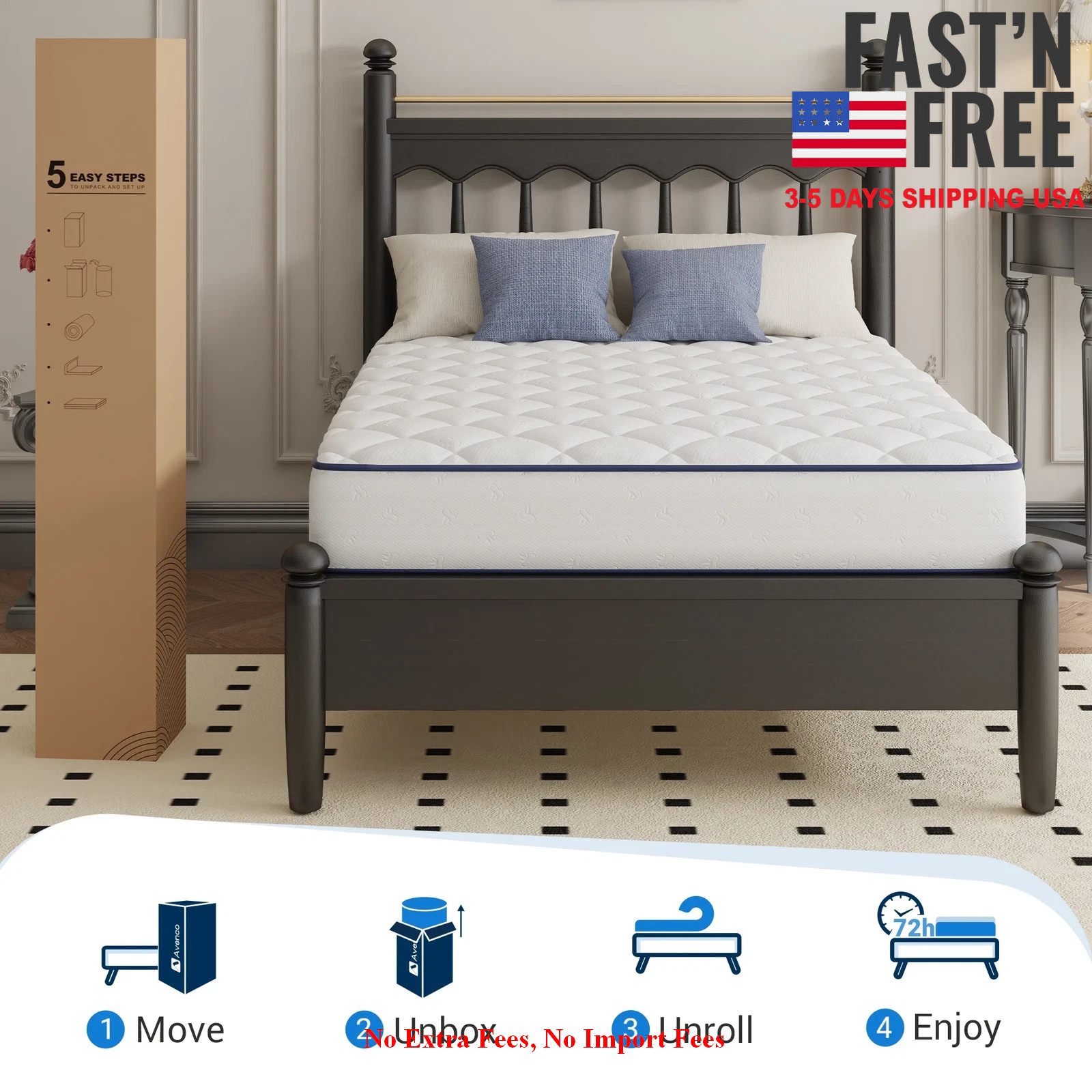 [HOT SALE] Pearl 6″ Twin Size Medium Adult Supportive Innerspring Mattress