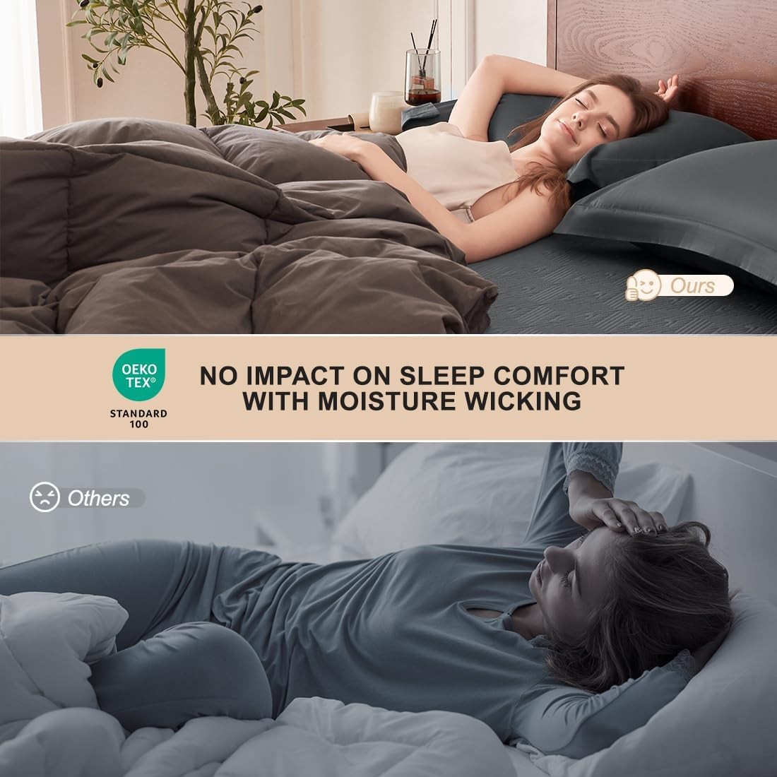 Black Premium Jacquard 100% Waterproof Full Mattress Protector, Full,