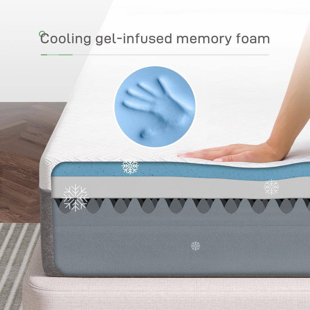 Tight Top 12 In. Medium Gel Memory Foam Twin XL Mattress, Oeko-Tex Standard 100