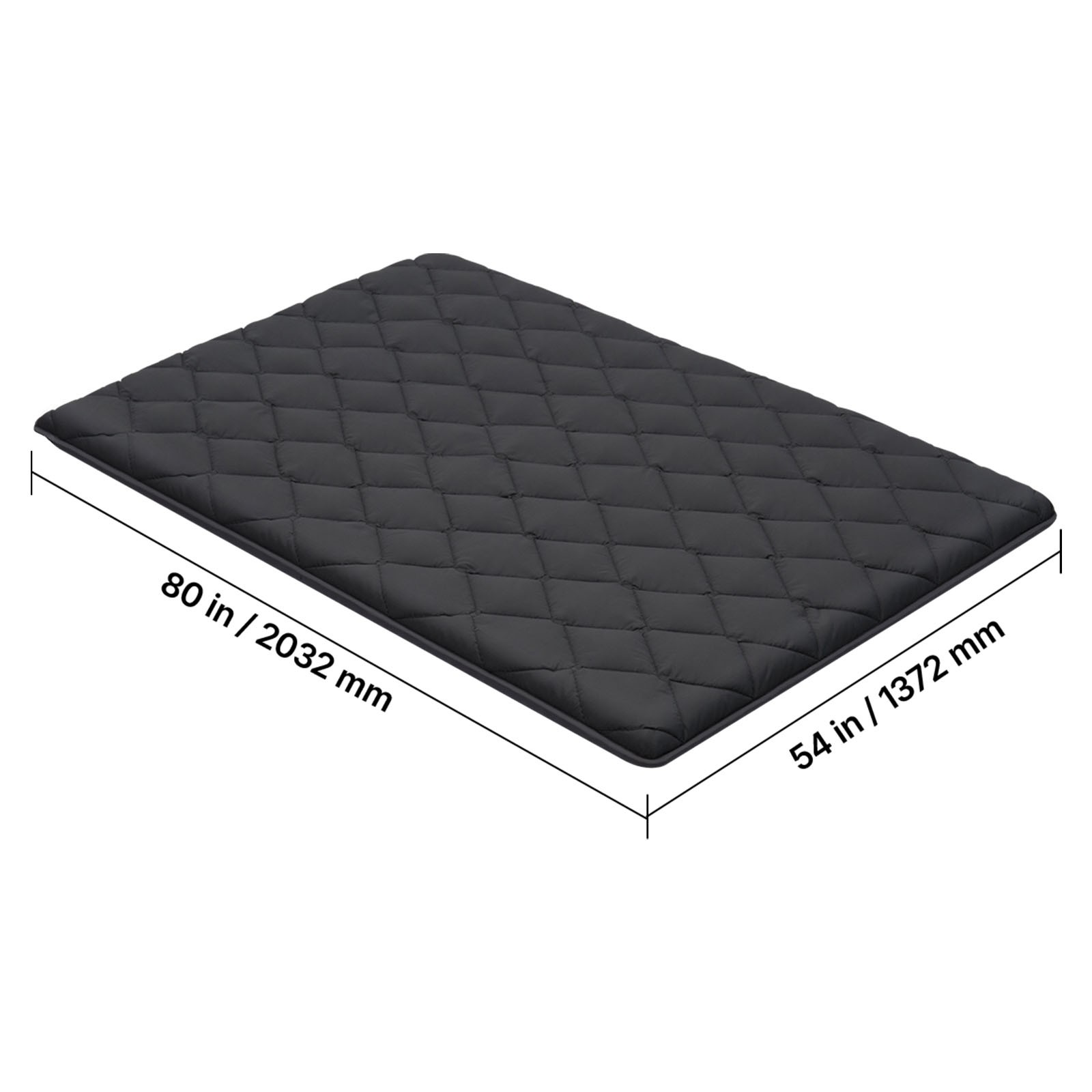 Uimoso Tatami Mattress Full Foldable Futon Mattress with Storage Bag Black