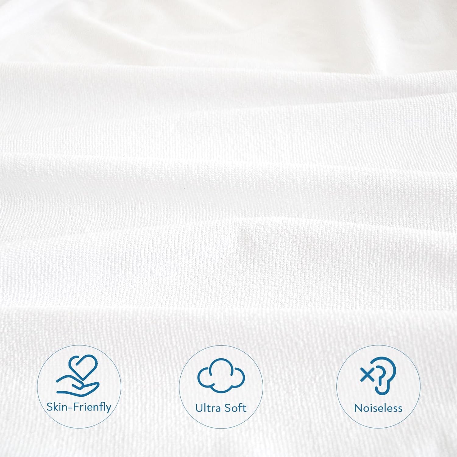 Queen Mattress Protector Waterproof Cover Absorbent Fitted Sheet Queen, White
