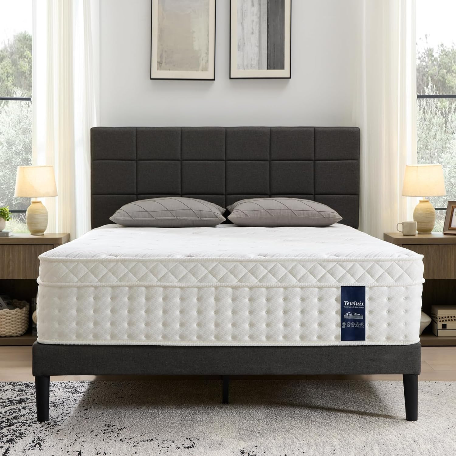 14″ Plush Hybrid Mattress with Gel Memory Foam & Pocket Springs, 100-Night Trial