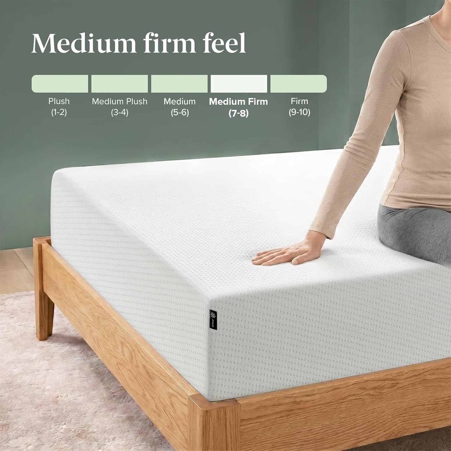 Tea Memory Foam Mattress [New Version], Fiberglass Free, Firm