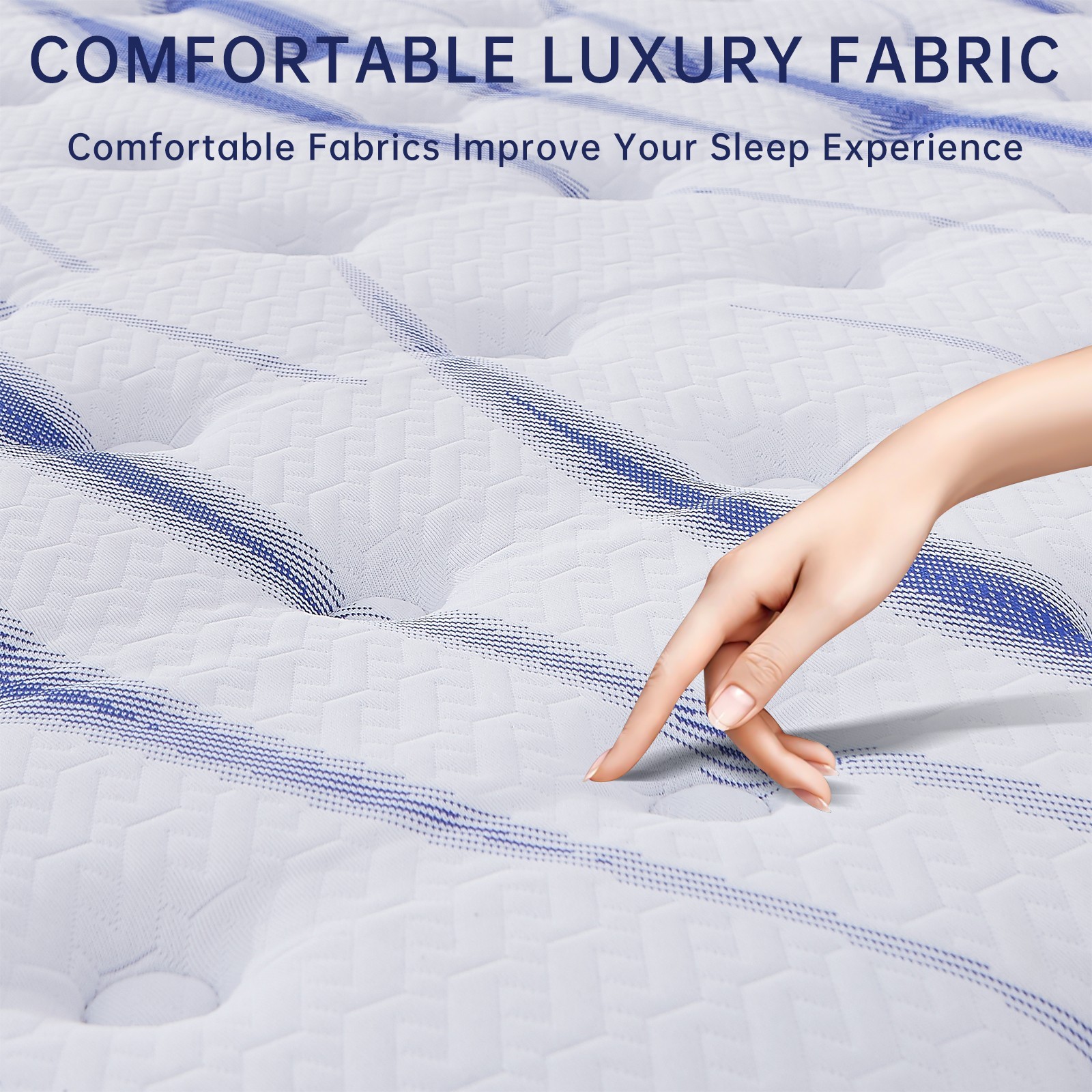 10″ 12″ Hybrid Innerspring Mattress in a Box with Memory Foam for Comfort Sleep