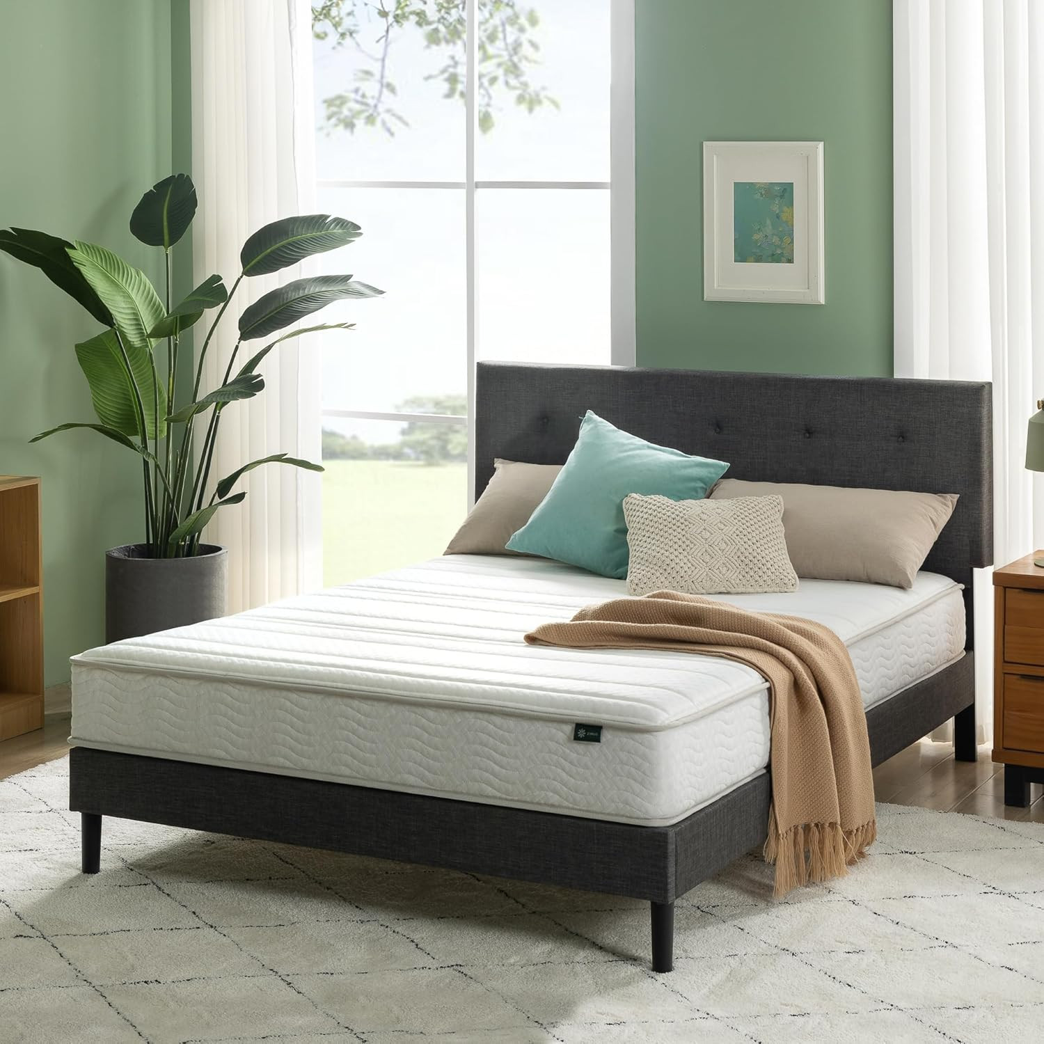 8″ Hybrid Foam & Spring Mattress, Full Size, Medium Firm, Safe & Durable