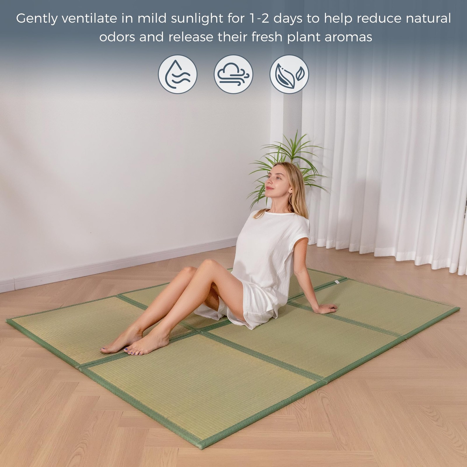 Japanese Tatami Mat 100% Rush Grass Portable Folding Mat Futon Mattress Firm …