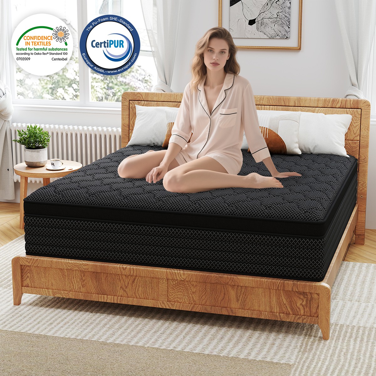 12″ 14″ Twin Full Queen King Mattress Gel Memory Foam Hybrid Spring Bed In a Box
