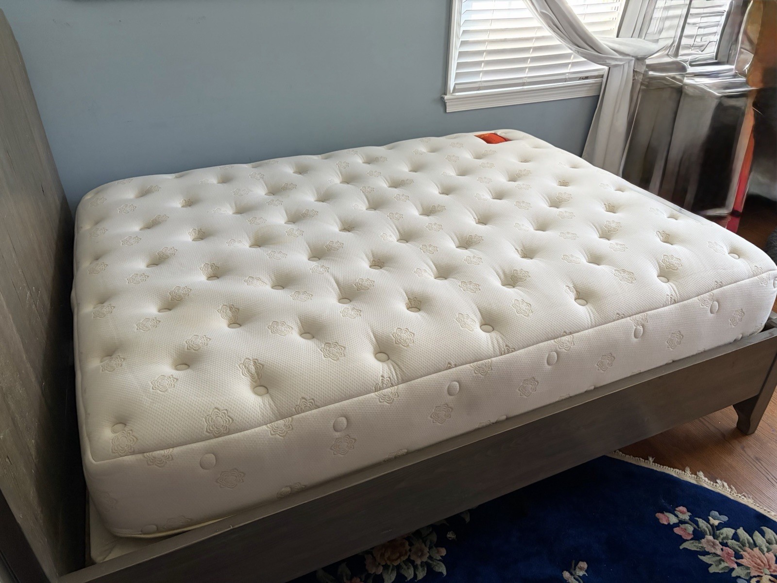 Solid Wood Queen Handmade Bed and Prana Sleep Vinyasa Memory Foam Mattress