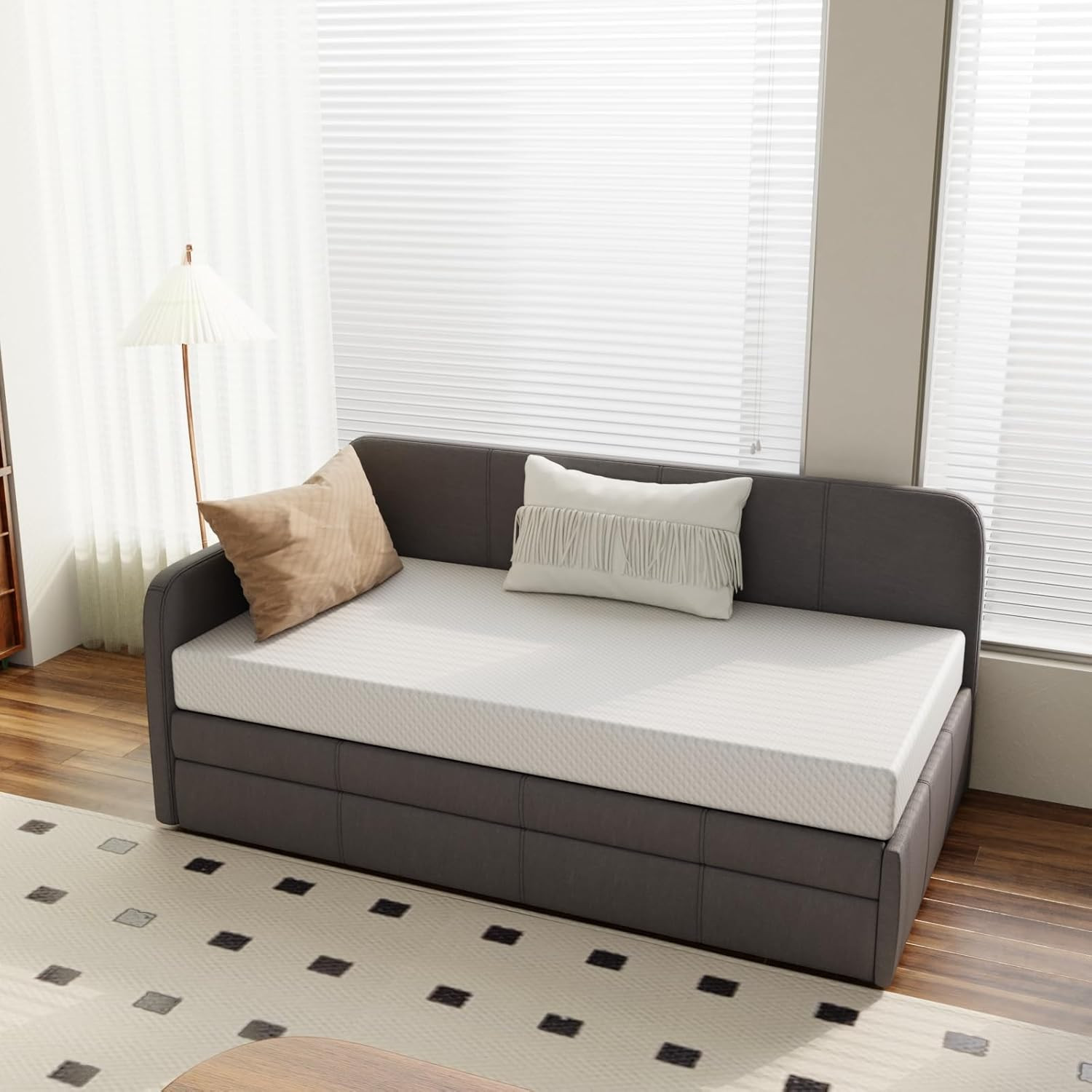 Twin Mattress for Kids Adults, 5 Inch, Medium Firm, Cooling Gel Memory Foam, Fib