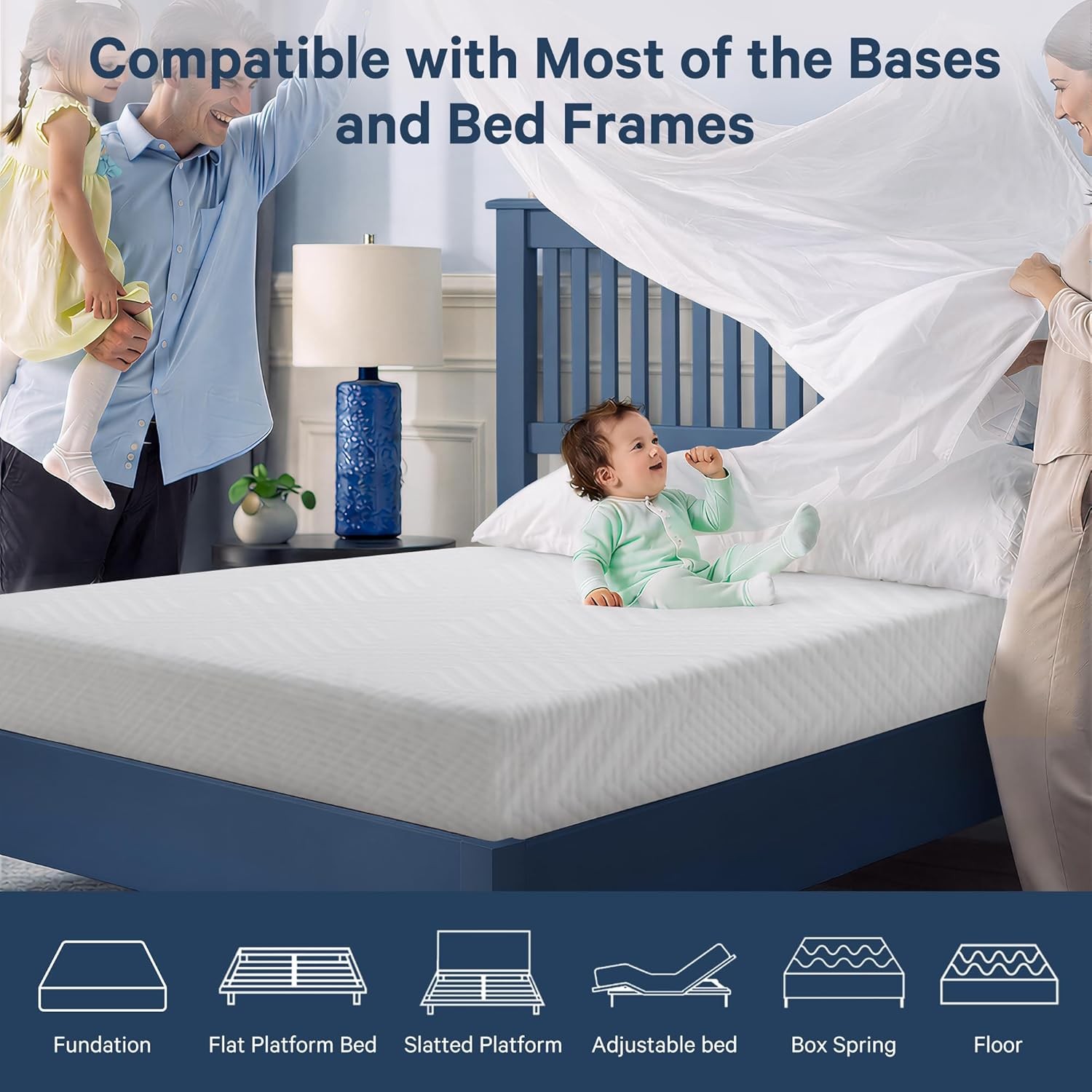 Twin Mattress, 5 Inch Twin Size Gel Memory Foam Mattress in a Box with Medium Fi