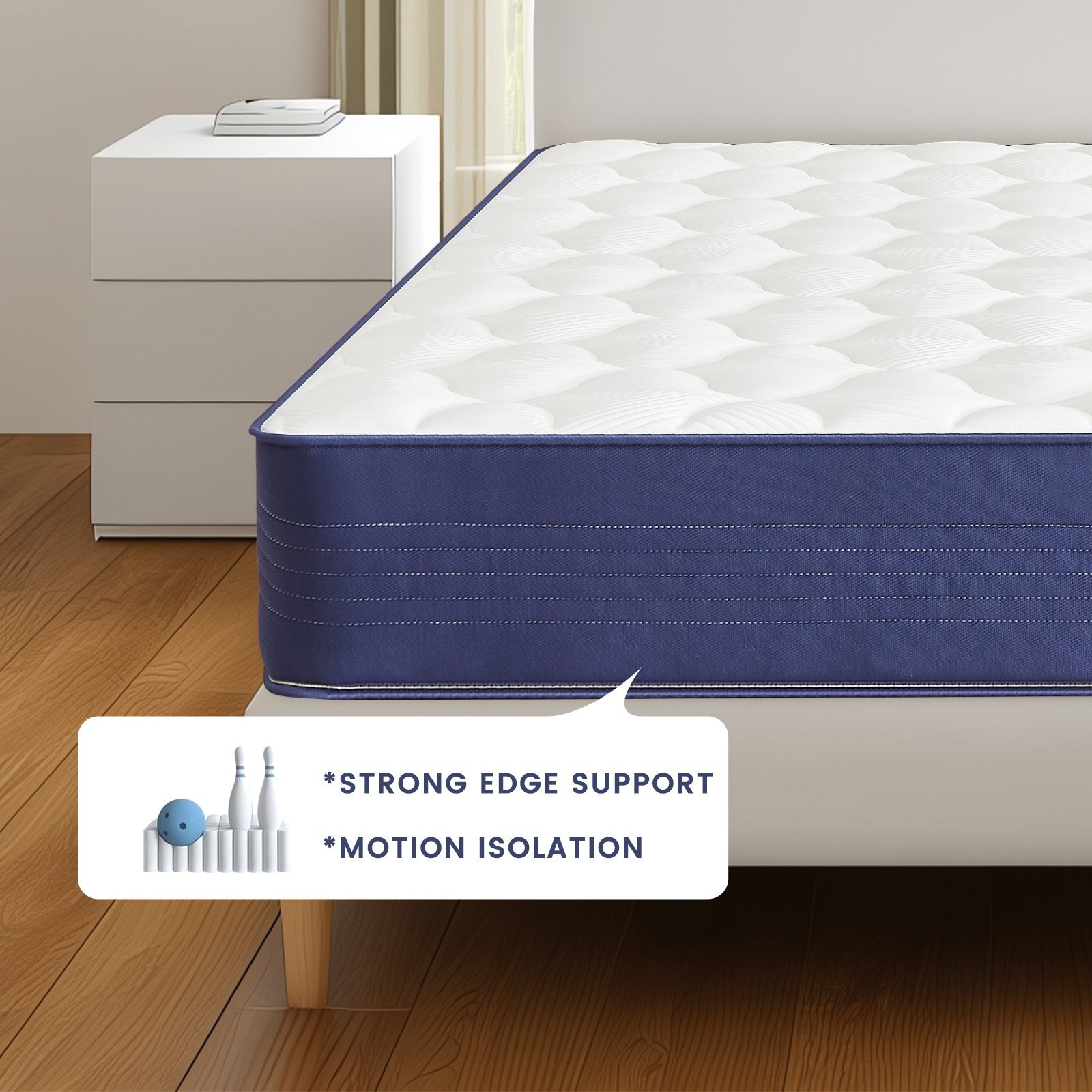 10″ 12″ Full Size Gel Memory Foam Hybrid Mattress in a Box with Pocket Springs