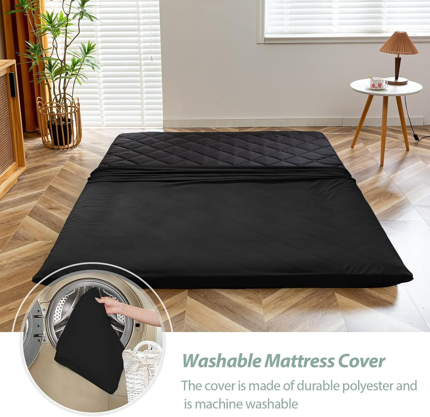 MAXYOYO Japanese Floor Futon Mattress, Extra Thick Mattress Topper Twin#3602GR8