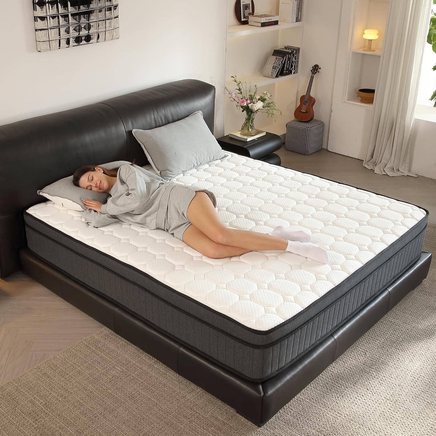 Full Queen Size Mattress Fiberglass Free Breathable Mattress for Pressure Relief