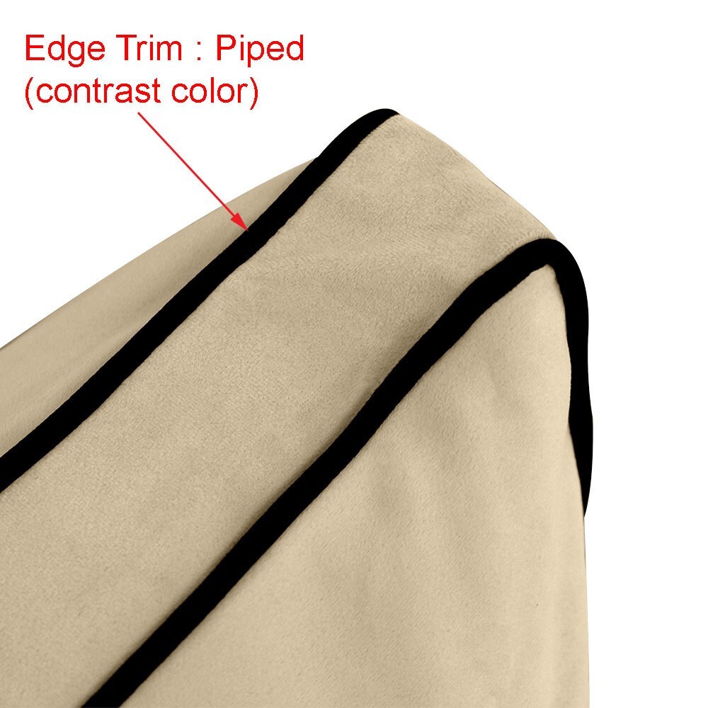 Contrast Pipe 6″ Twin-XL 80x39x6 Velvet Indoor Daybed Mattress COVER ONLY-AD368
