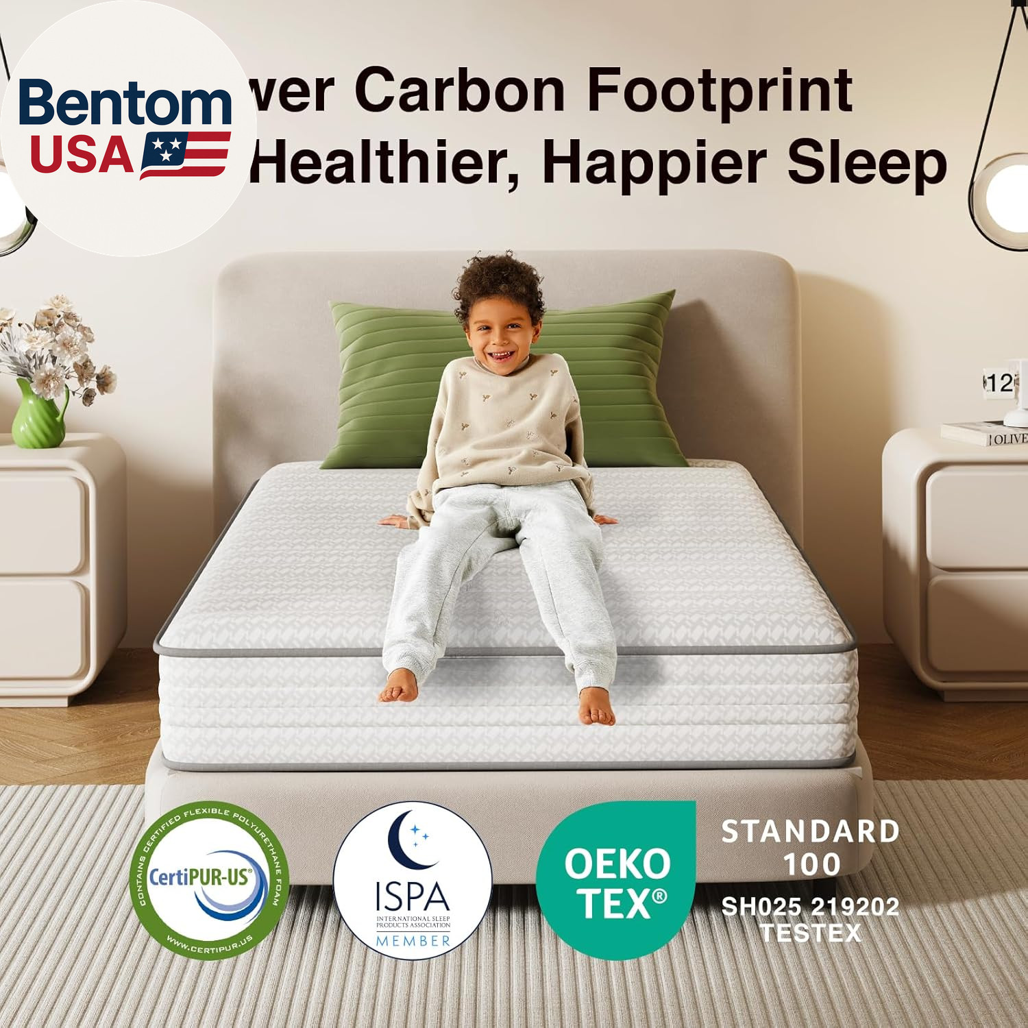 Twin Mattress, 6 Inch Twin Size Mattresses in a Box with Smarts™ Coil for Pressu