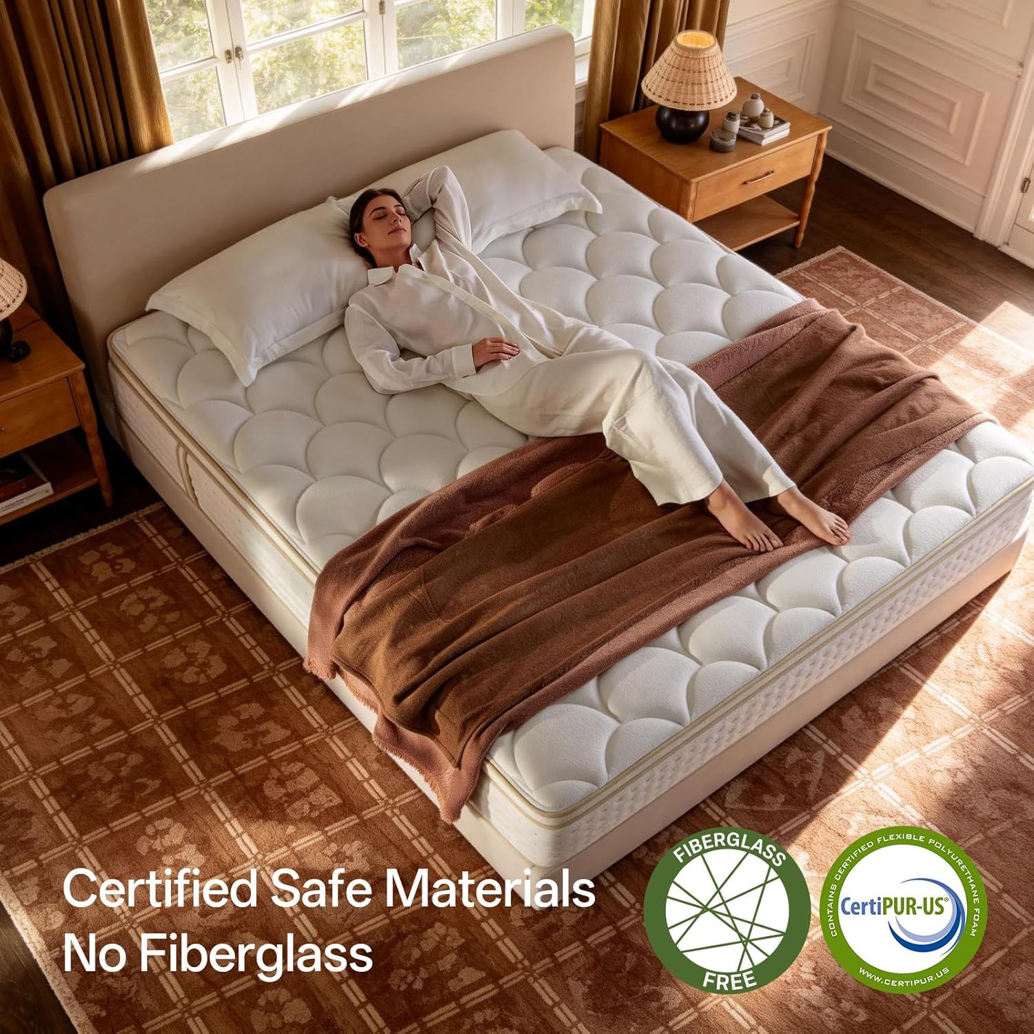 12″ King Size Hybrid Mattress – Medium-Firm Memory Foam for Ultimate Comfort