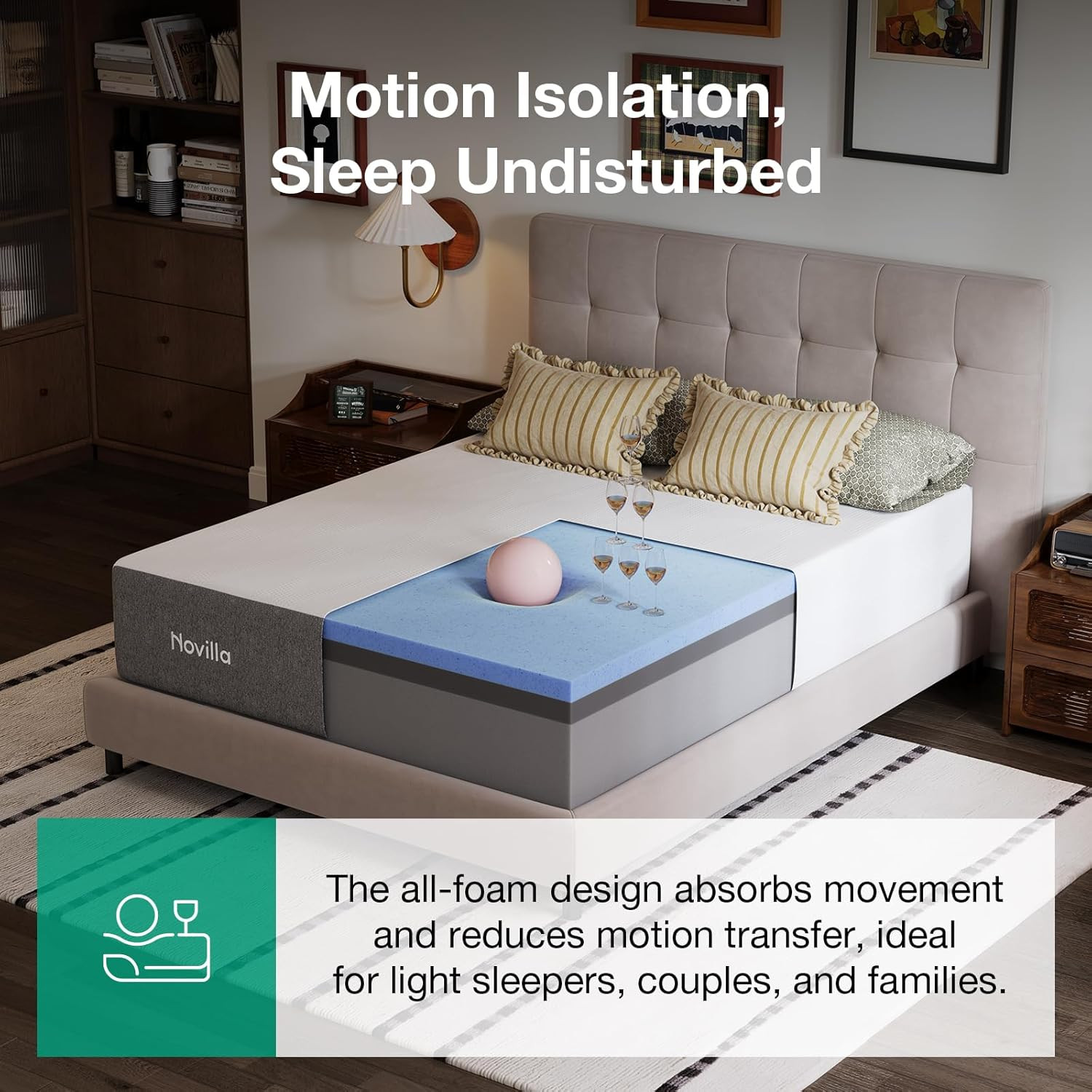 6 Inch Twin Mattress for Kids, Mattress in a Box with Nanogel Memory Foam for Co