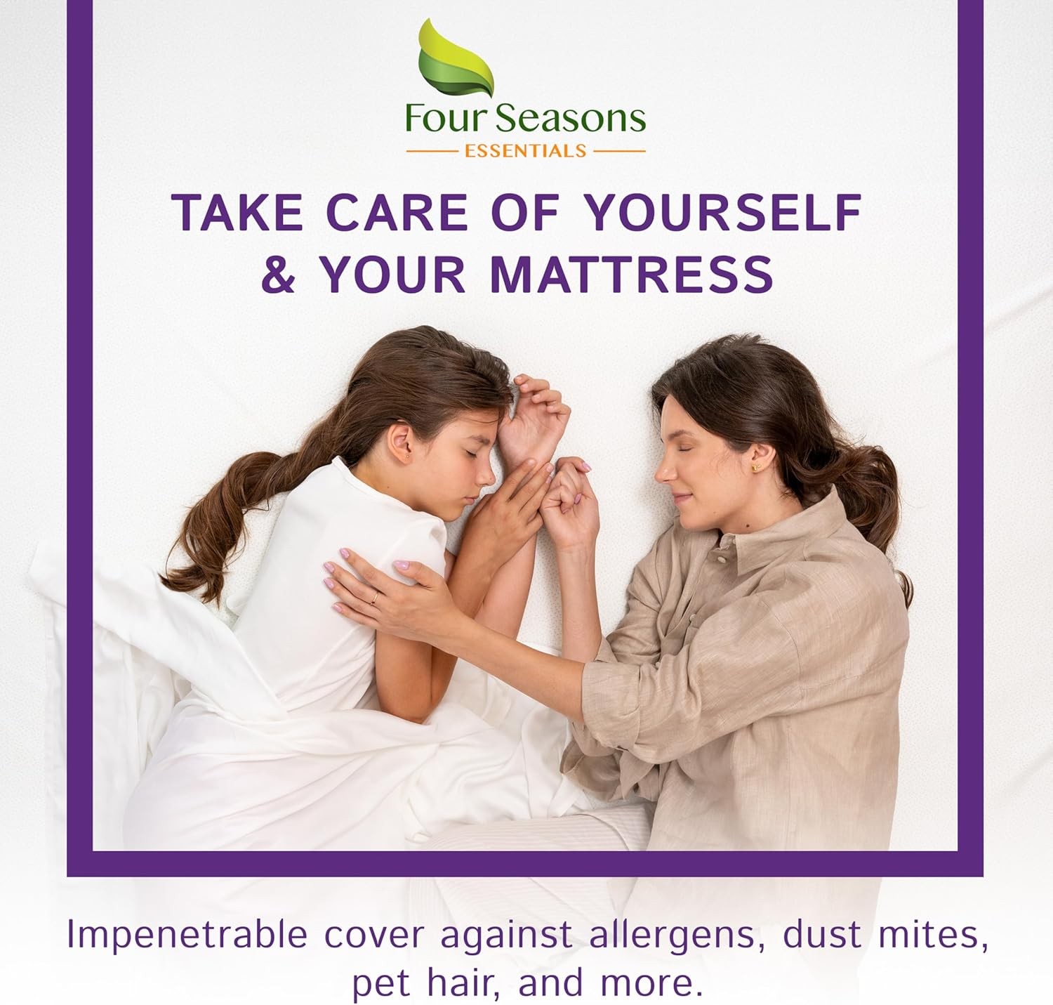 Queen Size Waterproof Mattress Protector – Fitted Sheet Queen, White