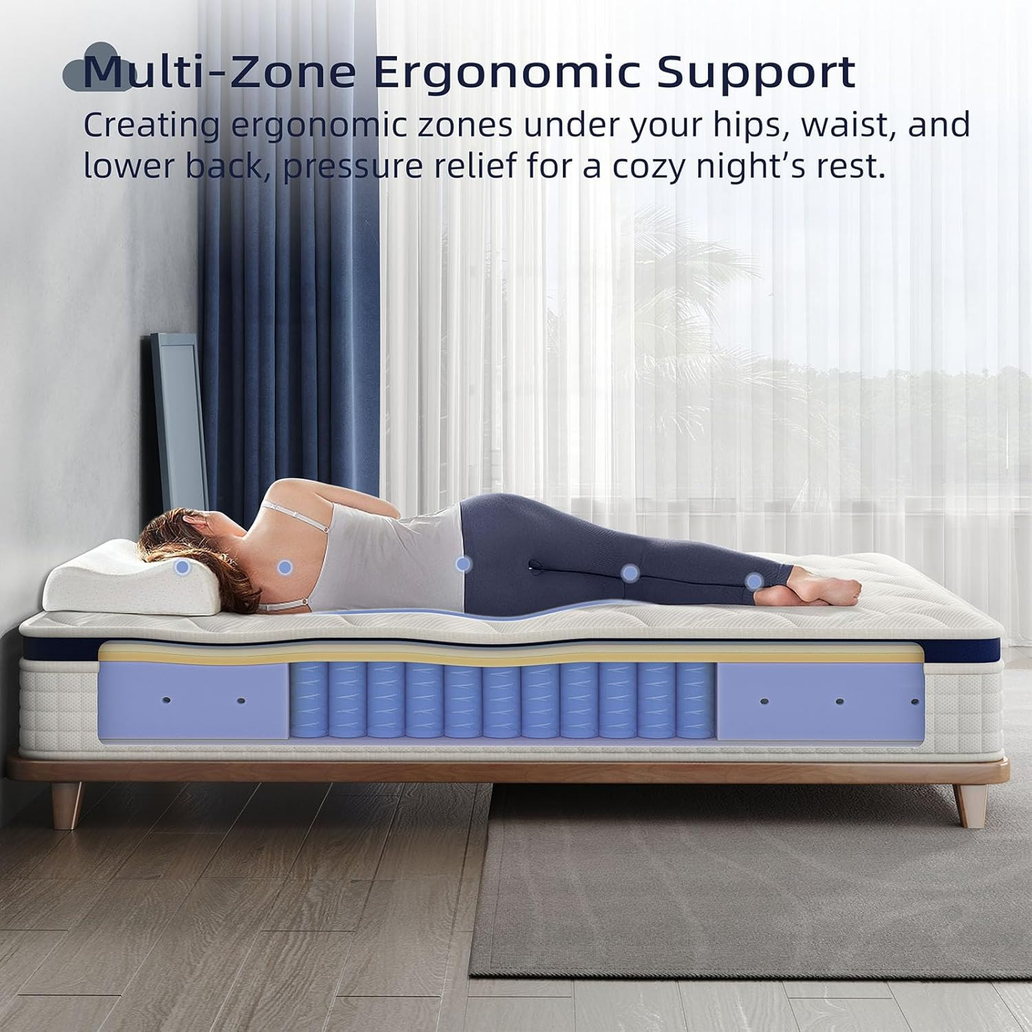Full Mattress 12 Inch – Hybrid Mattress Bed in a Box, Medium Firm Support